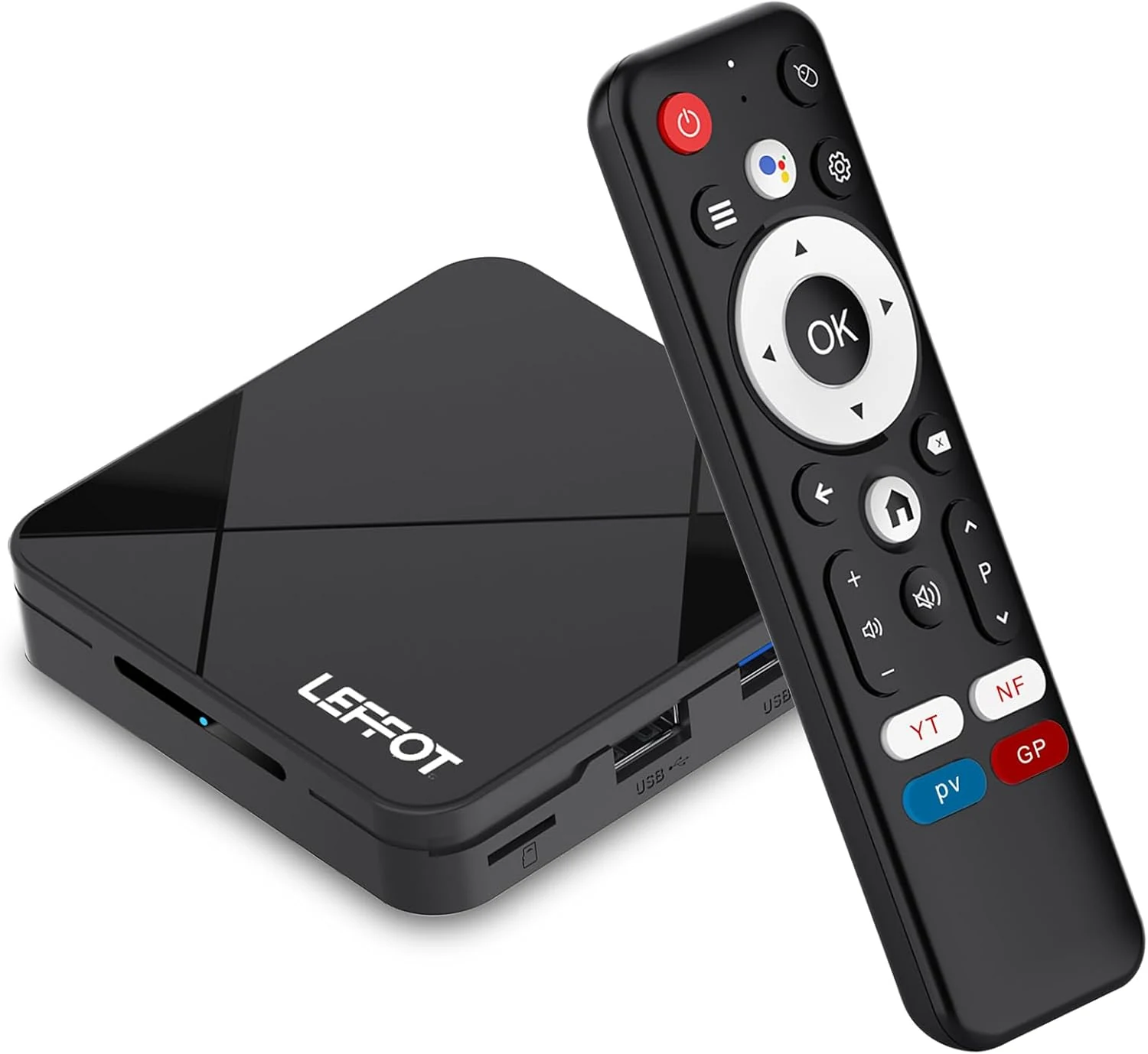 Android 14.0 TV Box 2026, 2GB RAM + 16GB ROM, LEFFOT 4K Ultra HD Home Streaming Device