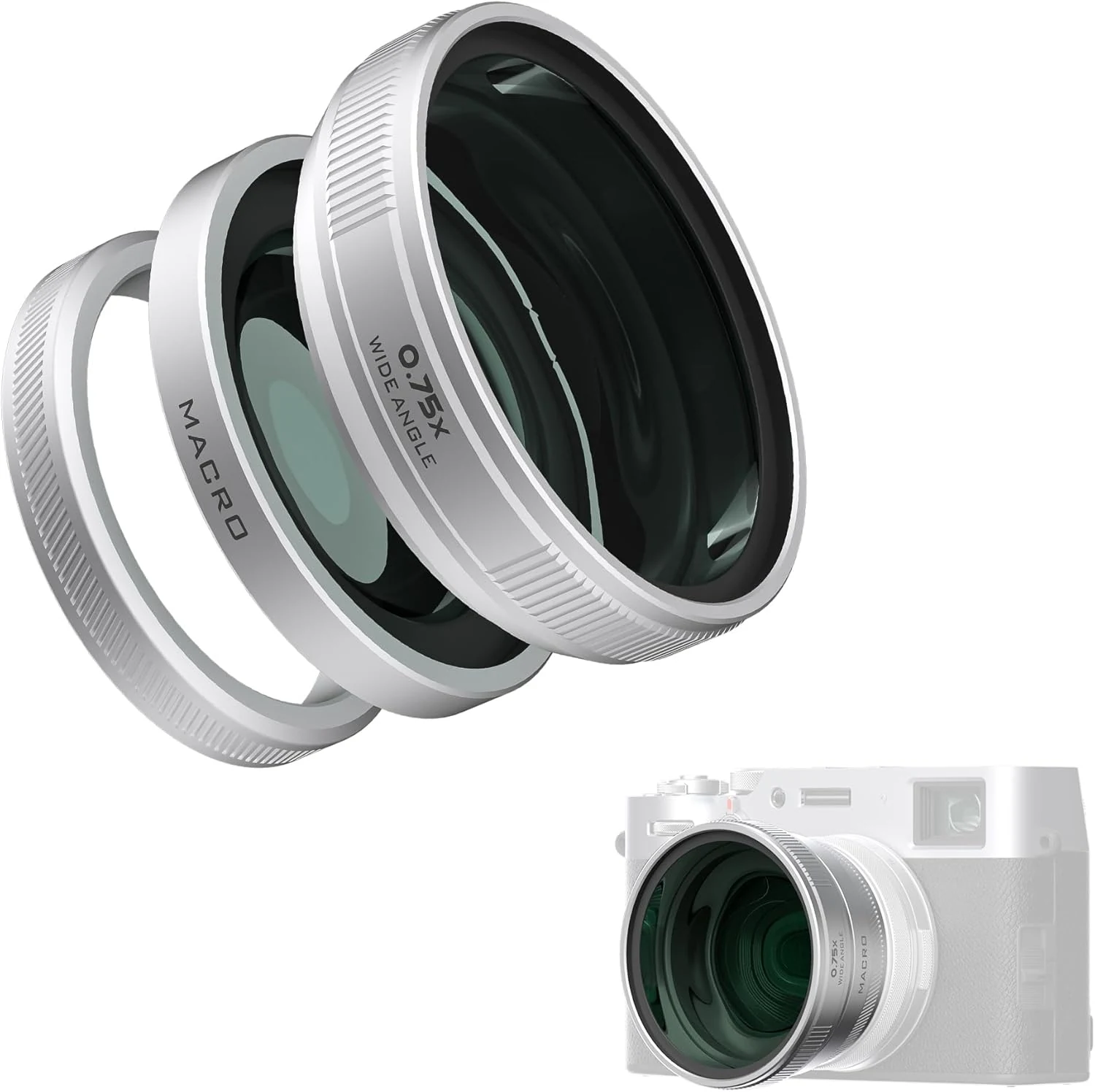 Freewell 2-in-1 Wide Angle & Macro Lens Compatible with Fuji X100VI/X100V