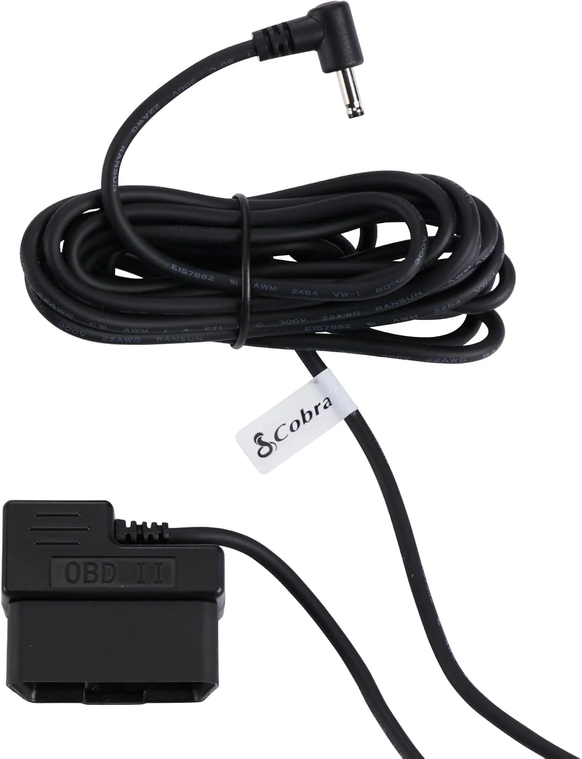 COBRA OBDII to Barrel Connector Power Cord with for Cobra Radar Detectors