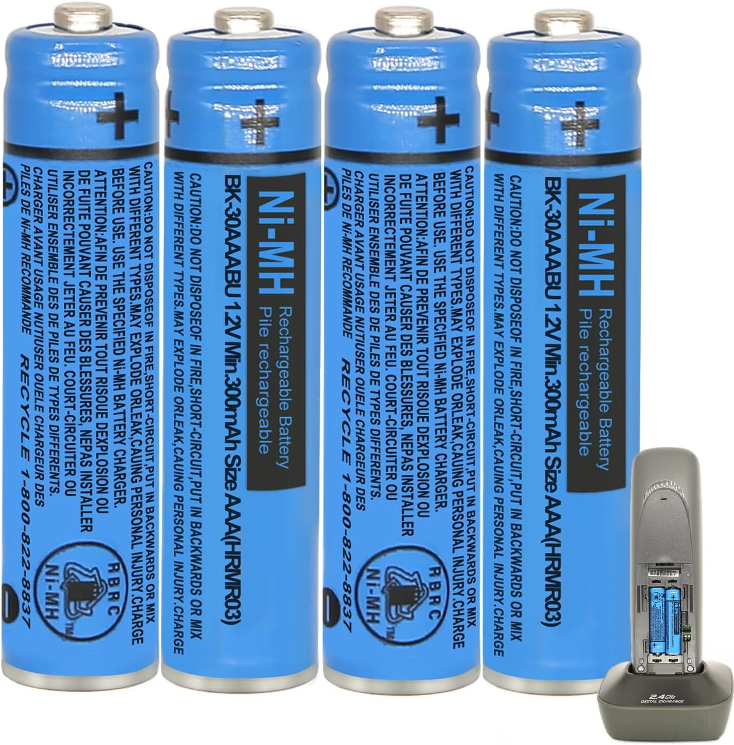 BK-30AAABU Ni-MH AAA Rechargeable Battery 1.2V 300mAh (4-Pack)
