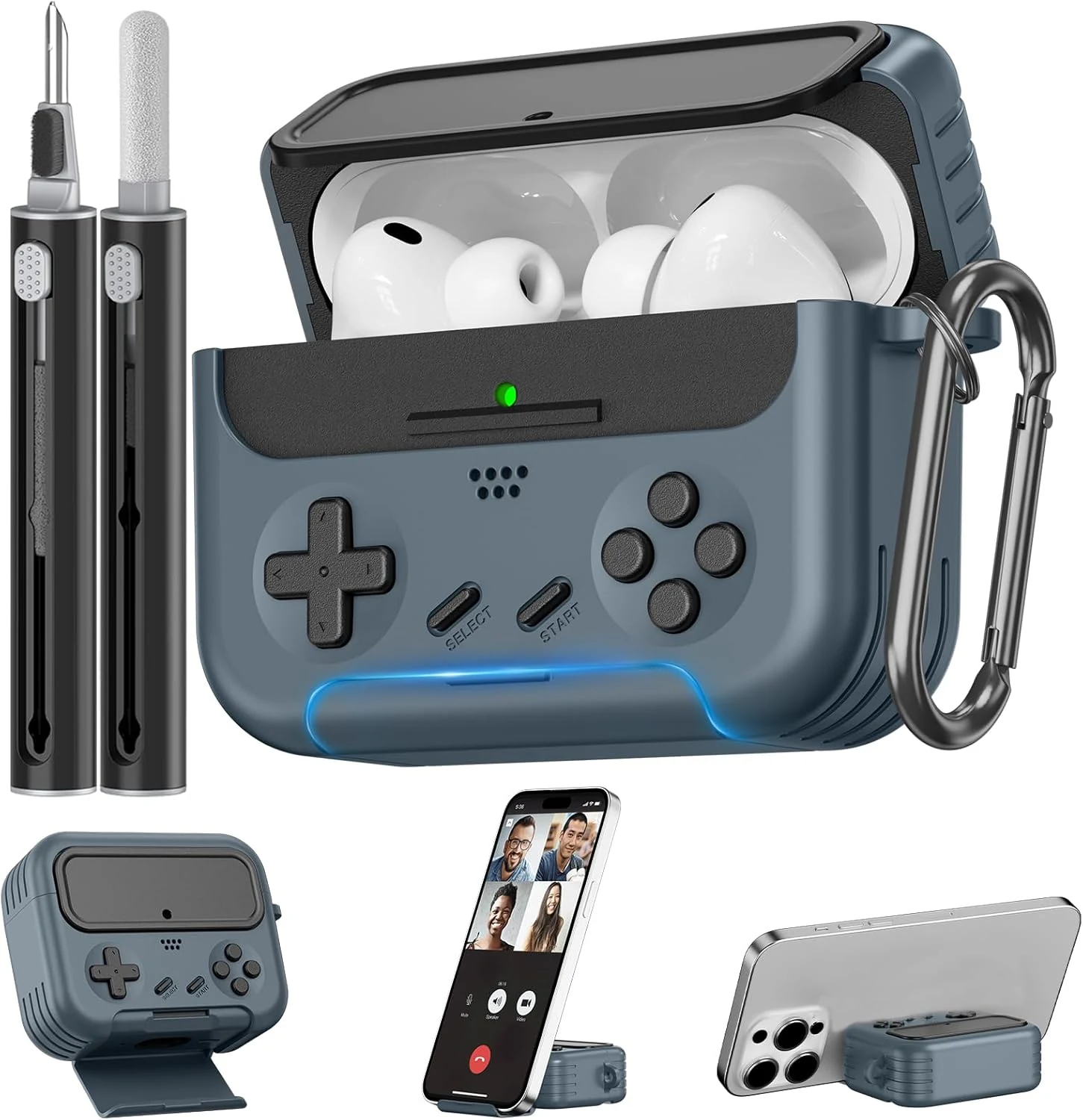 Inesore for Airpods Pro 3 Case Cover with Cleaner Kit, with Lock (Game Console Design)