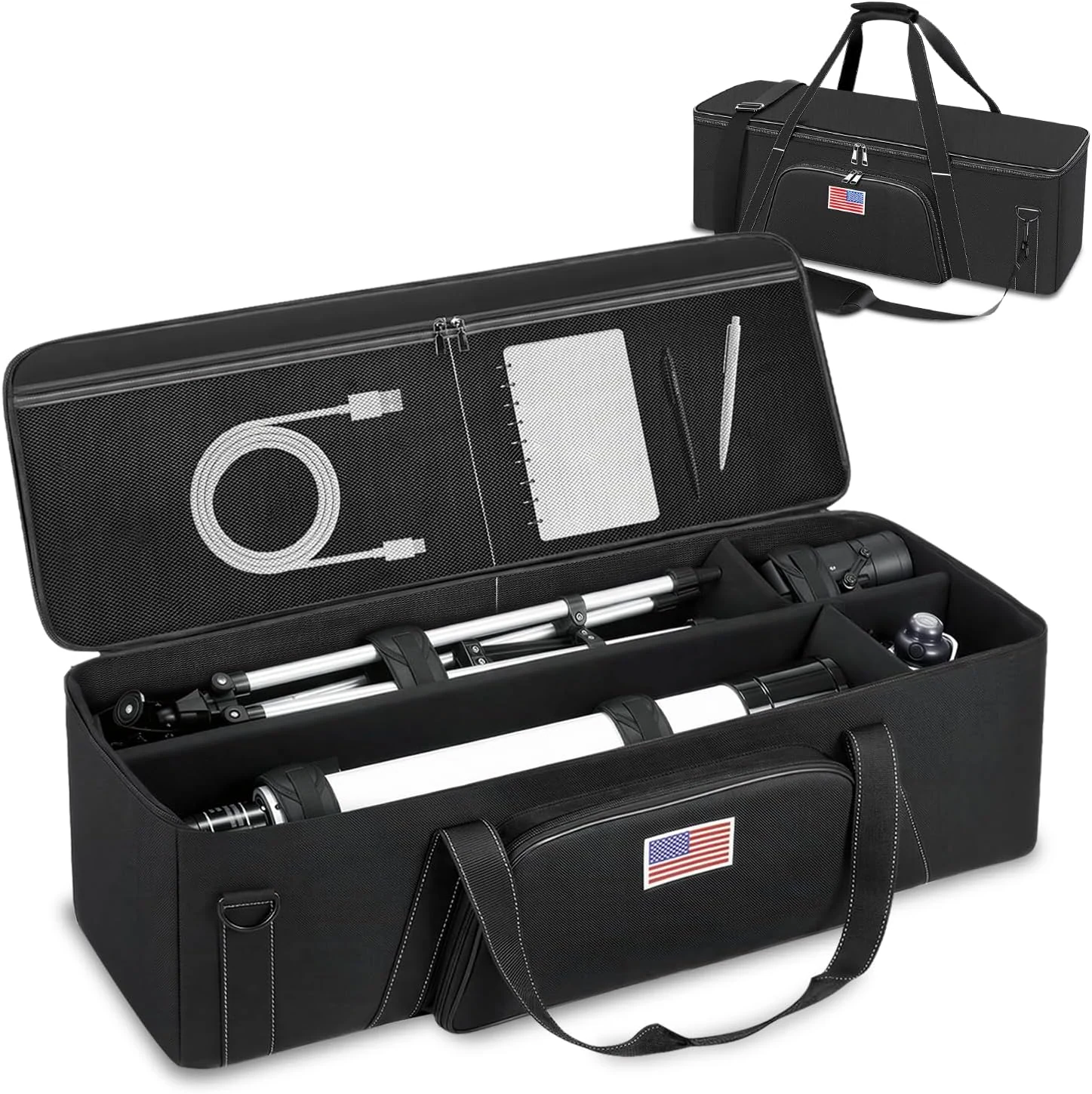 40.8" Astronomical Telescope Case, Large Telescope Travel Bag Soft Padded