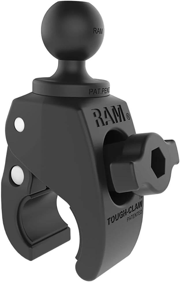 RAM MOUNTS Tough-Claw Small Clamp Mount Base – B Size 1" Ball, Fits 0.625"-1.14" Rails (RAP-B-400U)