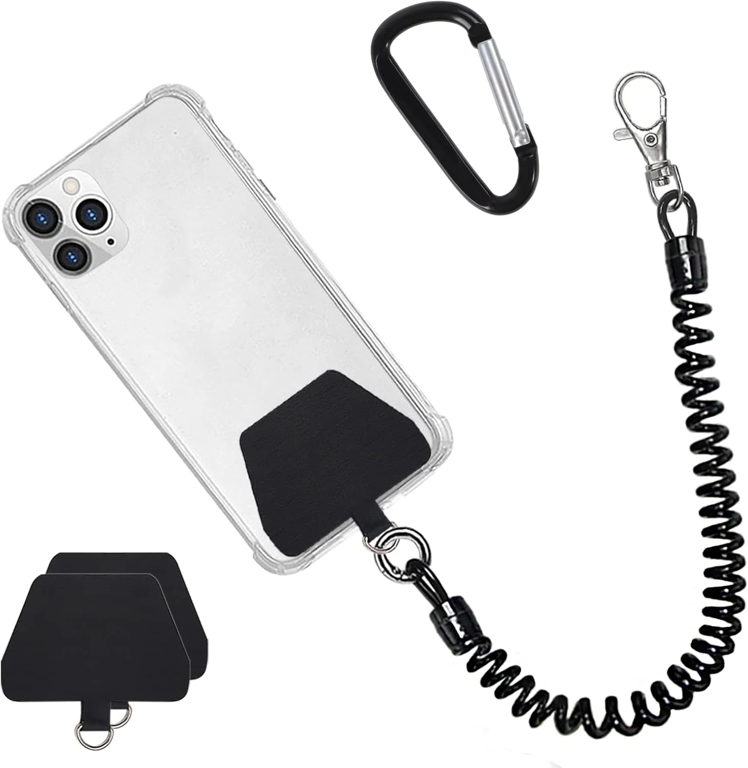Doormoon Phone Lanyard Tether with Patch, Universal Stretchy Straps and Phone Case Anchor