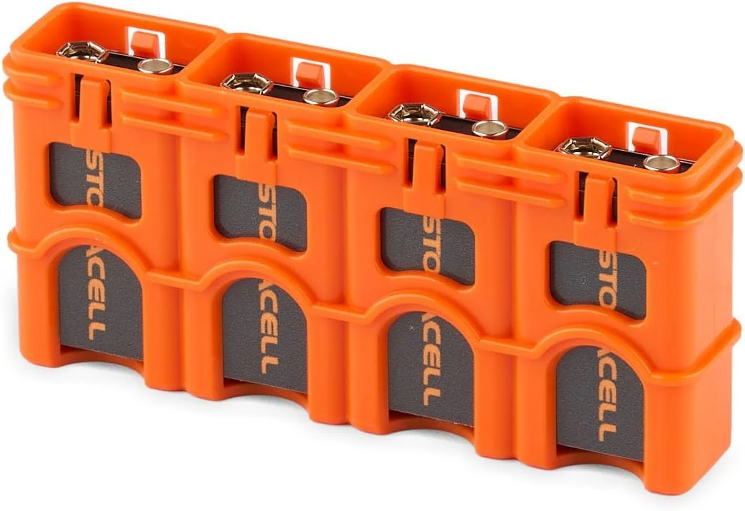 Storacell by Powerpax Slimline Battery Storage Container (Holds 4–9V Batteries)