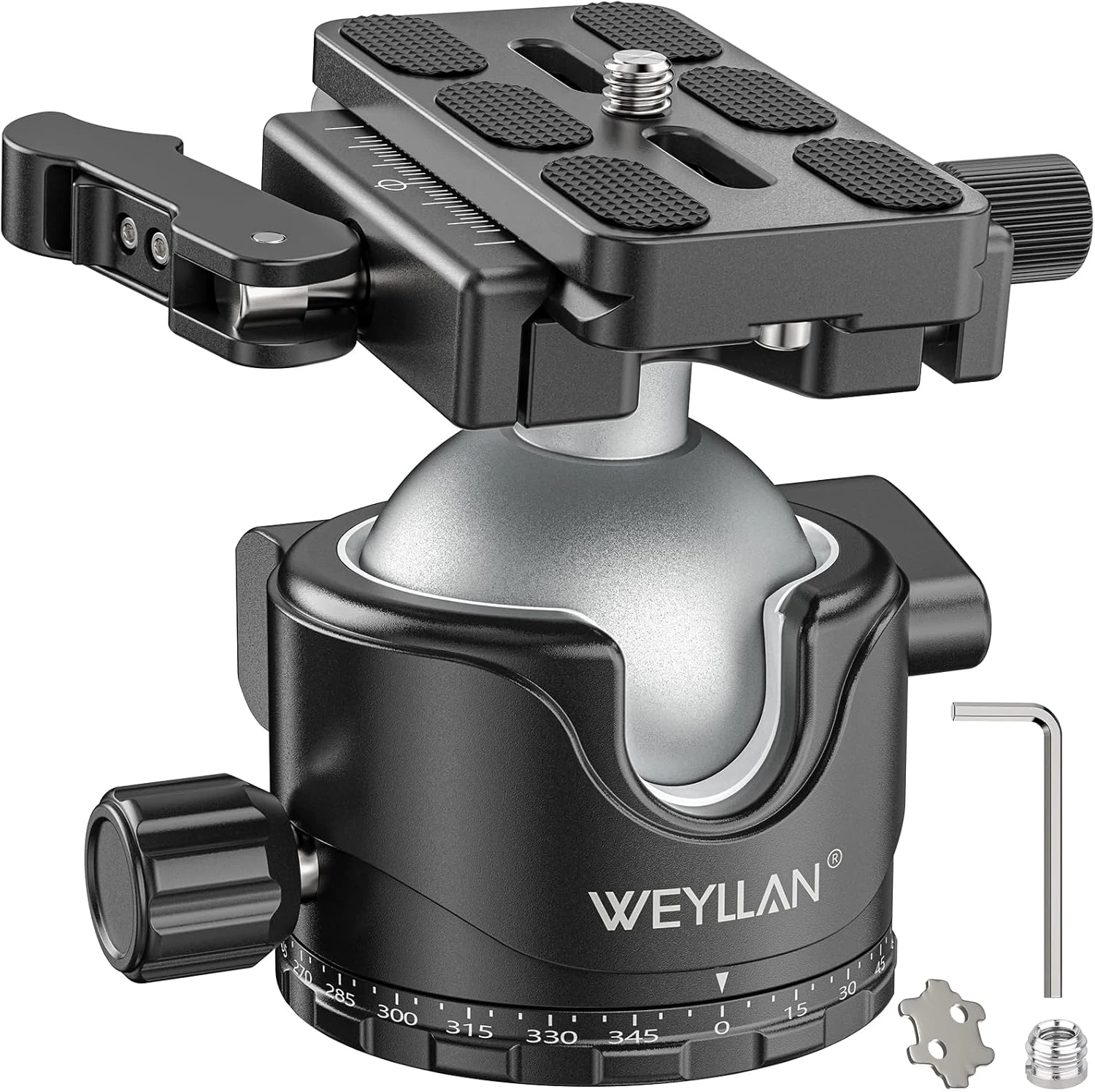 WEYLLAN EH46L Lever Ball Head with Stainless Steel Lock Pin (46mm, Arca-compatible)