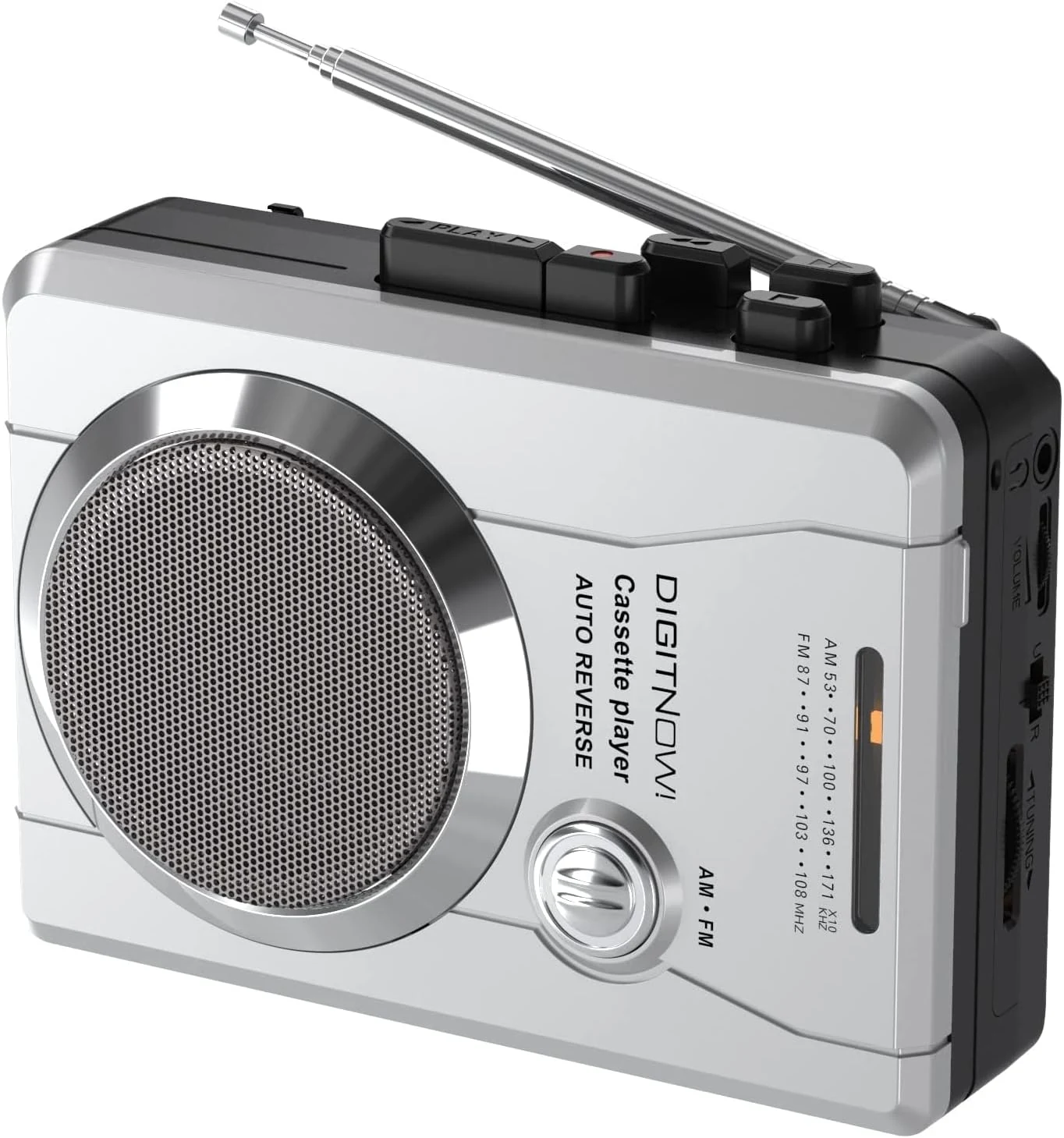Portable Cassette Player Recorder, Vintage AM FM Radio, Handheld Compact Cassette Player Stereo with Built-in Speaker & Microphone