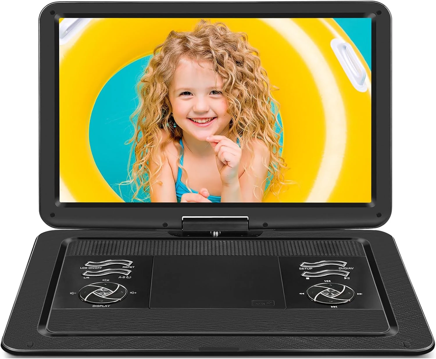 19.6" Portable DVD Player with 17.1" Large HD Screen, 5 Hours Battery DVD Player Portable with Car Charger, Kids Portable DVD Player Support All Region Discs, USB and SD Card, Sync TV
