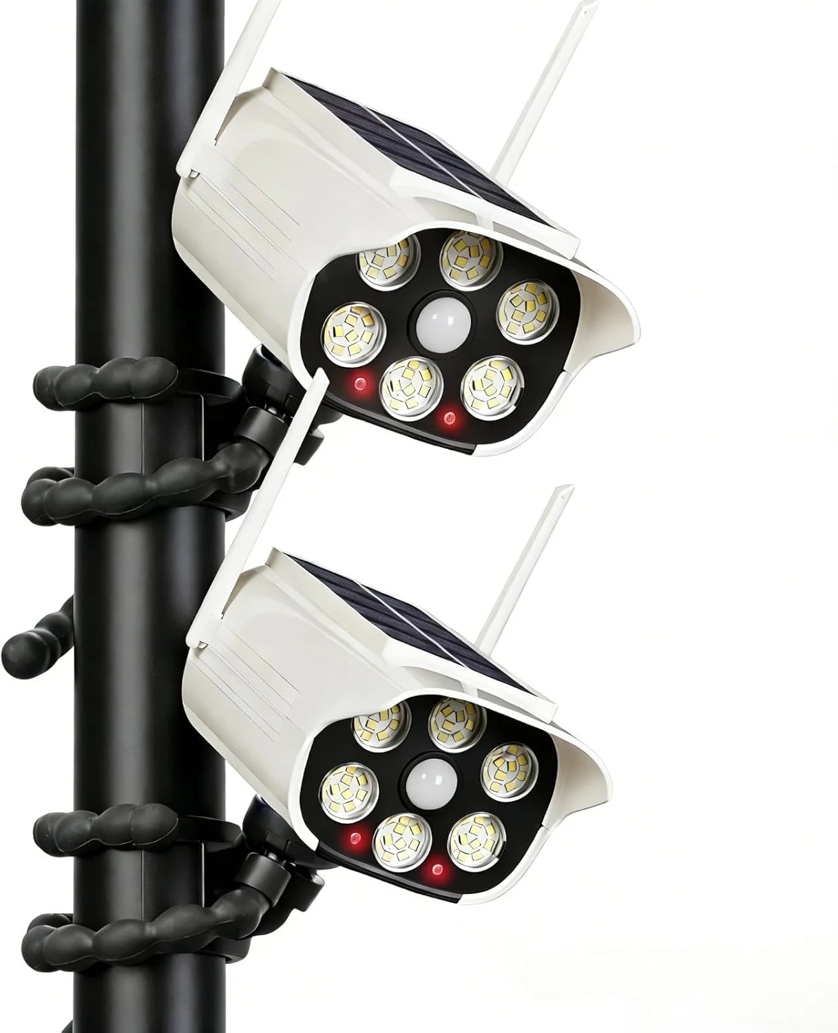 Solar Dummy Security Camera Outdoor, Motion Detector Fake Camera with 3 Lighting Modes (Thumok)