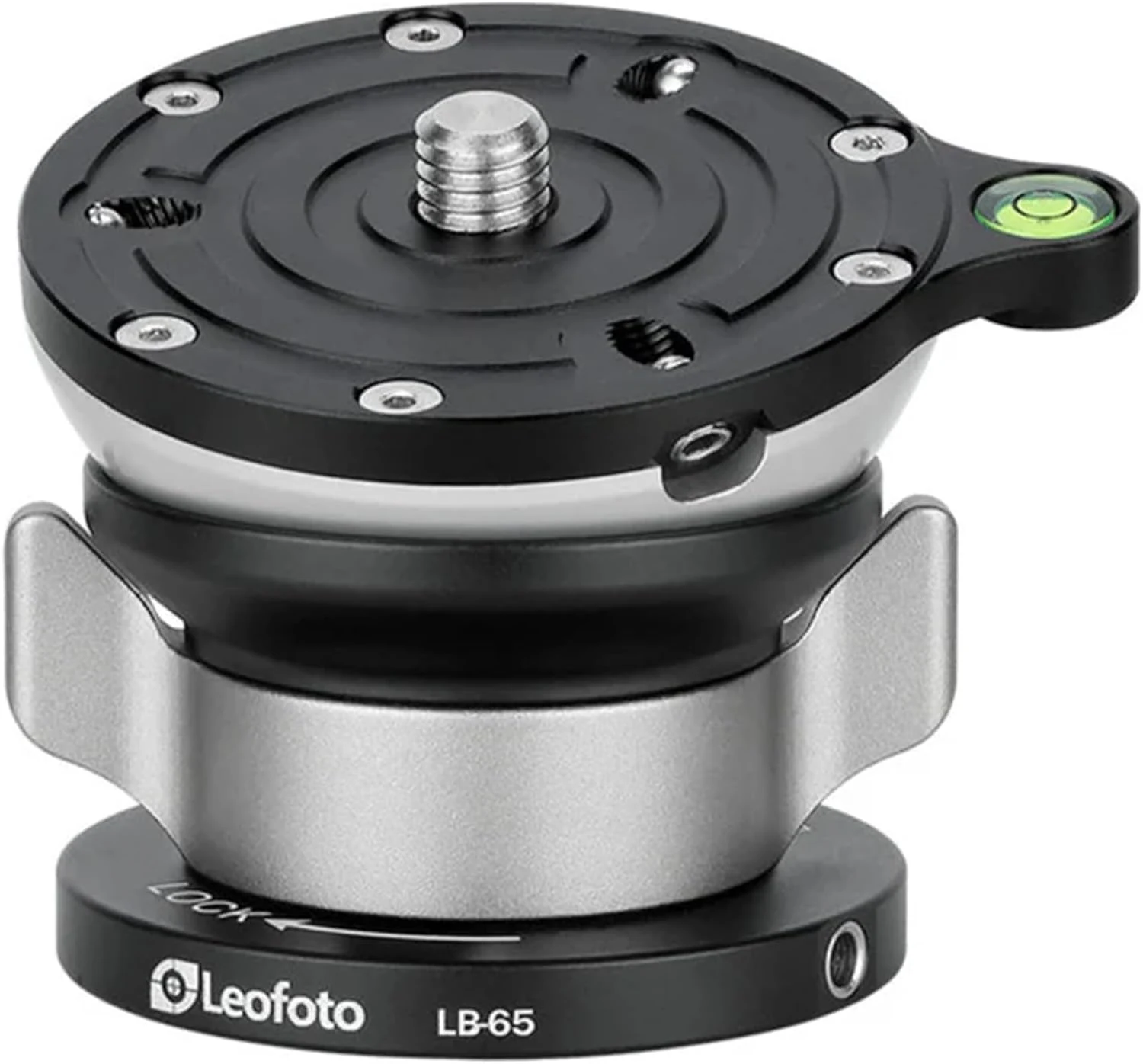 LEOFOTO LB-65 65mm Leveling Base for Tripod w Butterfly Lock Collar