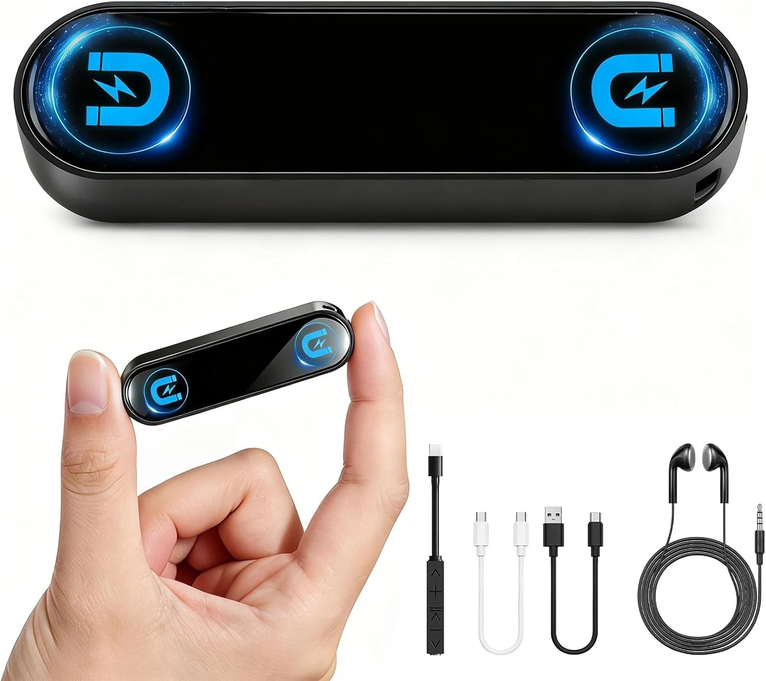 Voice Recorder 5000mAh 128GB AI Intelligent Triple Noise Reduction, Long Battery Life 40 Days, Voice Activated, Magnetic Digital Audio Recorder for Meetings, Interviews, Lectures, Classroom