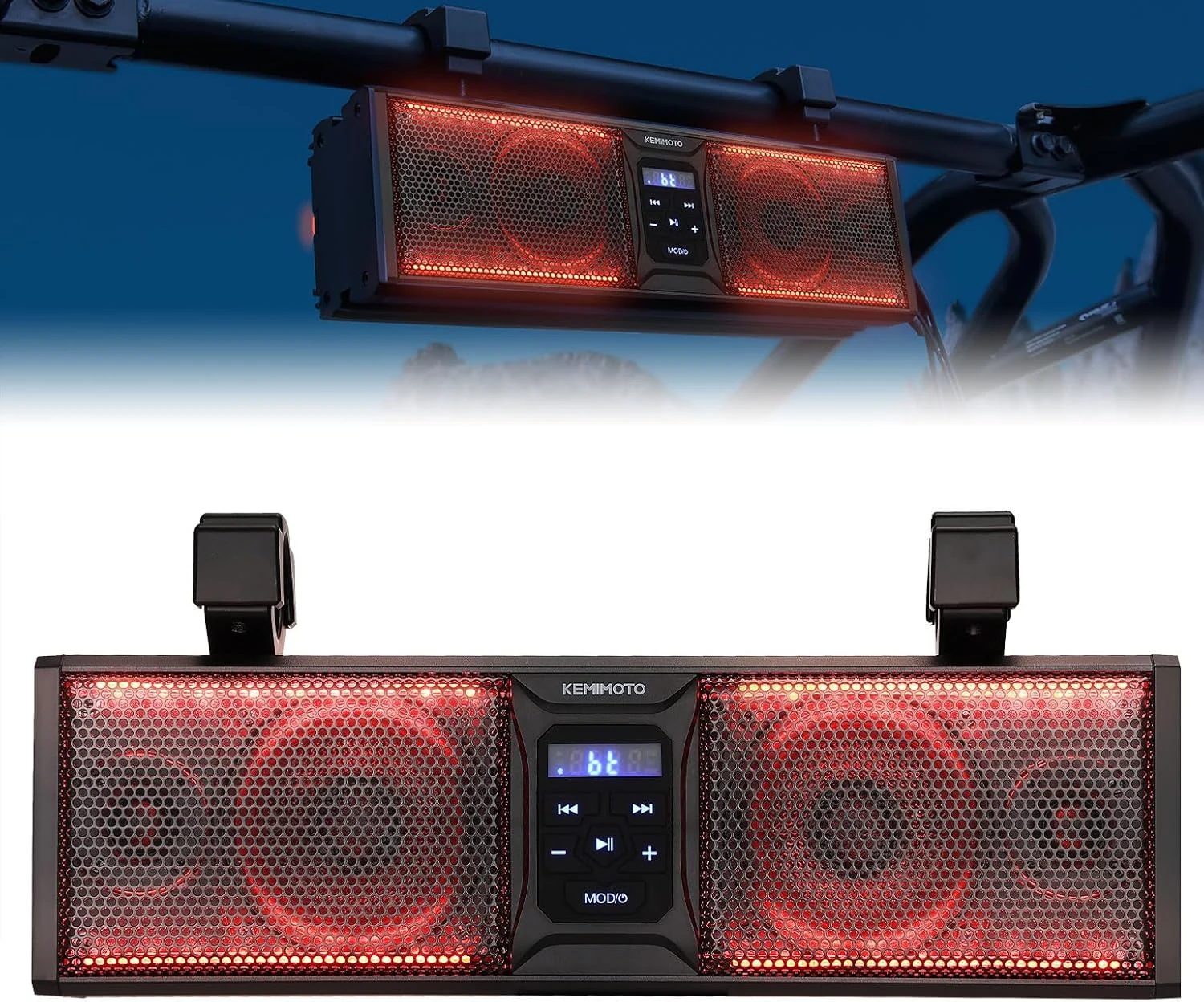 KEMIMOTO UTV Sound Bar 16 Inch ATV SoundBar Golf Cart Sound Bar