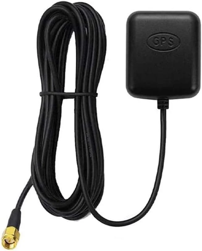 CORONIR Vehicle Waterproof Active GPS Antenna with SMA Male Connector 28dB Gain, 3-5VDC Magnetic GPS Antenna