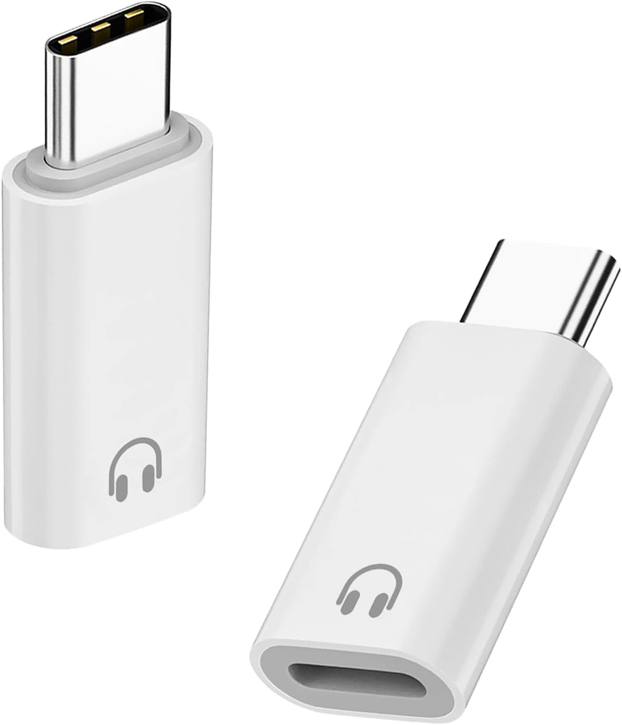 AreMe USB C to Lightning Headphone Audio Adapter, 2 Pack | USB C Male to Lightning Female Earbuds Converter Support Line Control, Not for Charging/Data Transfer