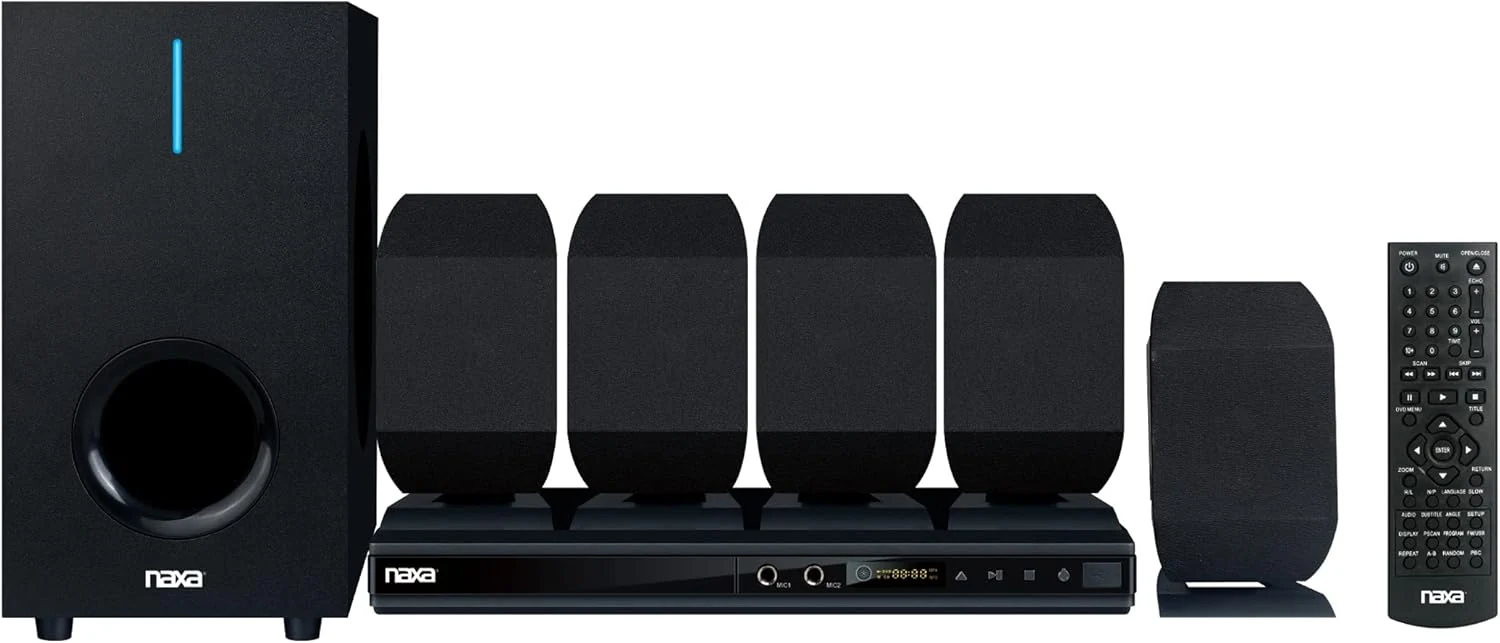 Naxa Electronics ND-864 5.1 Channel High-Powered Home Theater DVD & Karaoke Speaker System
