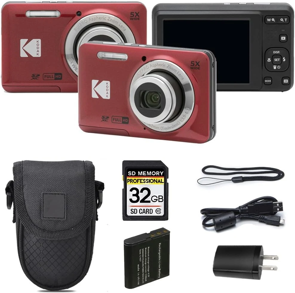 Kodak PIXPRO FZ55 Digital Camera, 16MP Compact Point & Shoot, 5X Optical Zoom