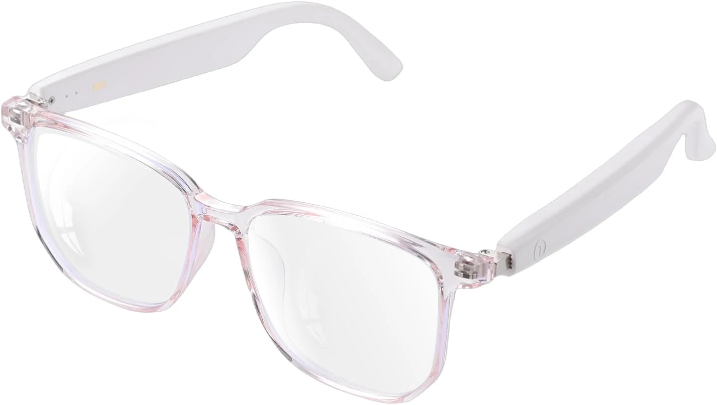 Tulbeys Smart Glasses for Women with Blue Light Filtering Lenses, Bluetooth 5.3, Audio & Mic