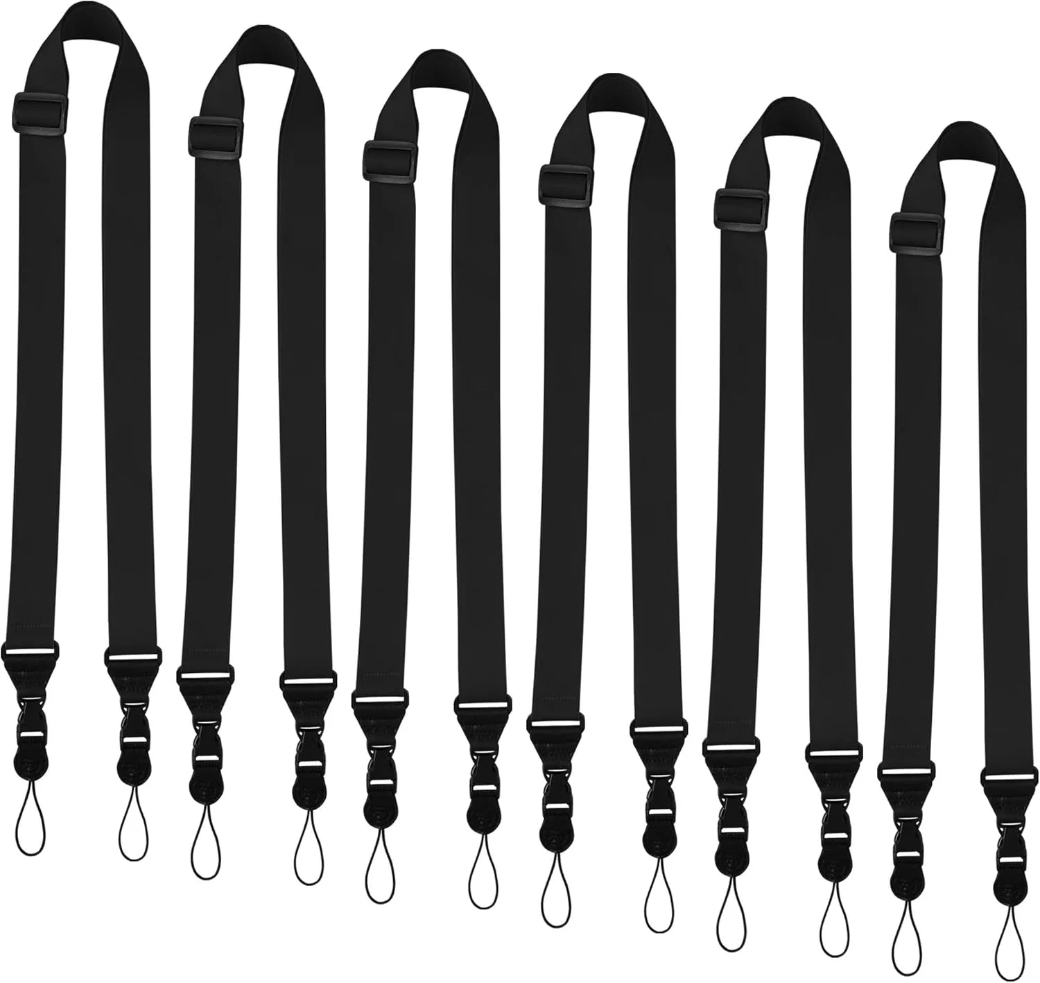6 Pack Adjustable iPad Binocular Camera Strap, Comfortable Shoulder Strap Nylon Neck Lanyard for iPad/Samsung Tablet Case,Crossbody Laptop Luggage Bag(Black)