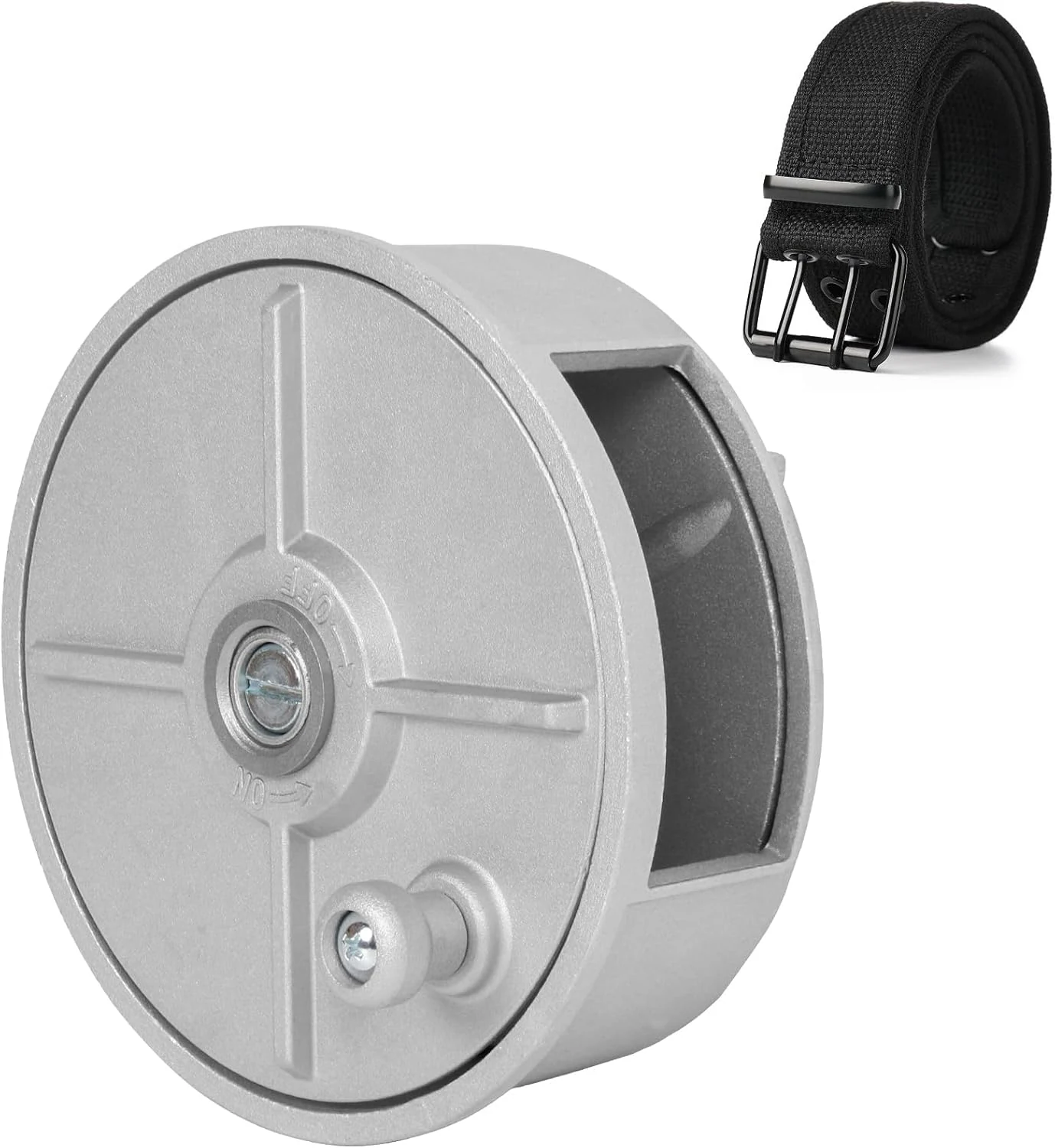 Dreamoon Lightweight Tie Wire Reel with Black Work Belt, 6.29’’ Aluminum Coil Holder Wheel