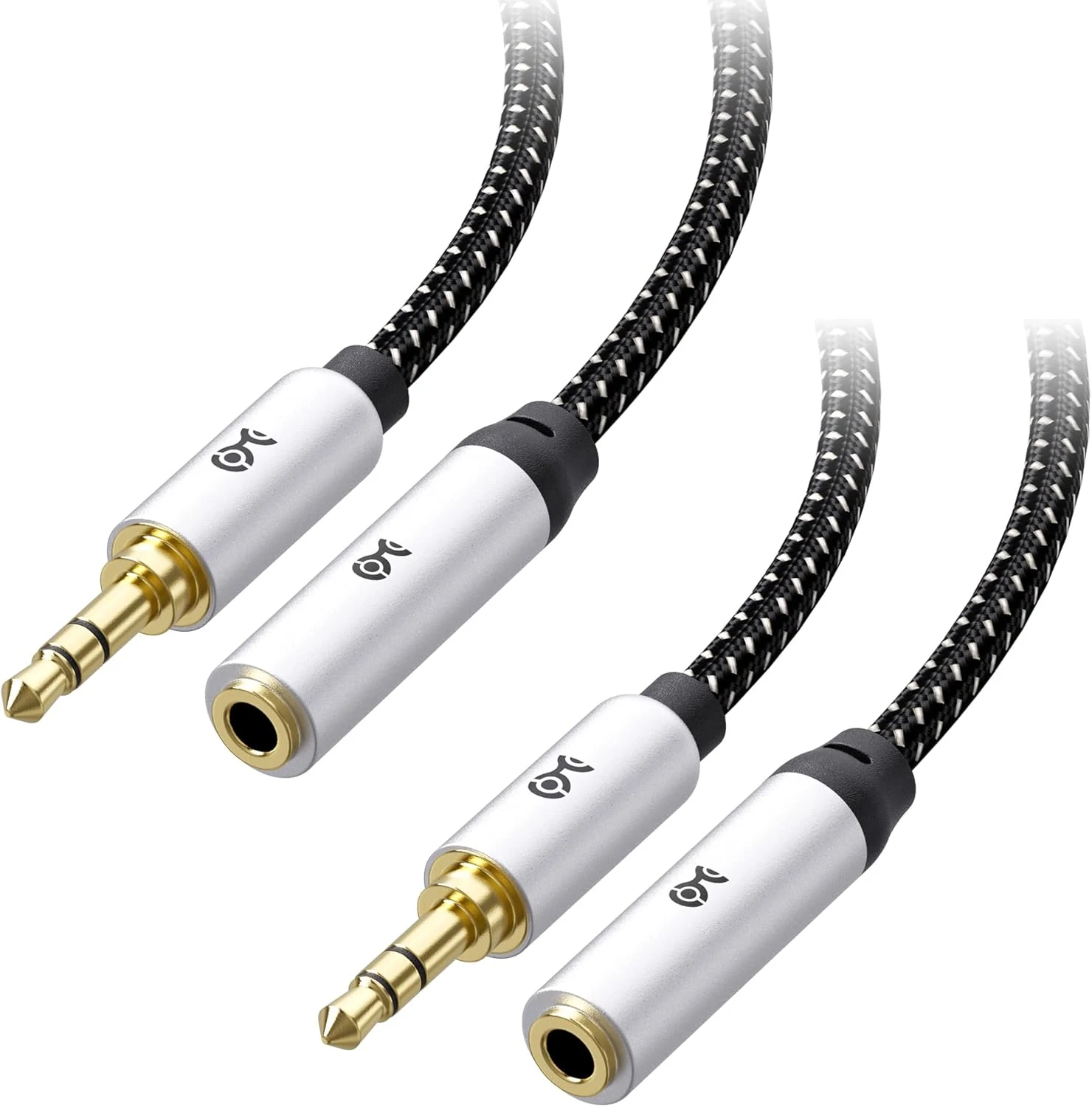 Cable Matters 2-Pack Headphone Extension Cable - 10ft, 3.5mm Extension Cable, Aux Cord Extender, Black