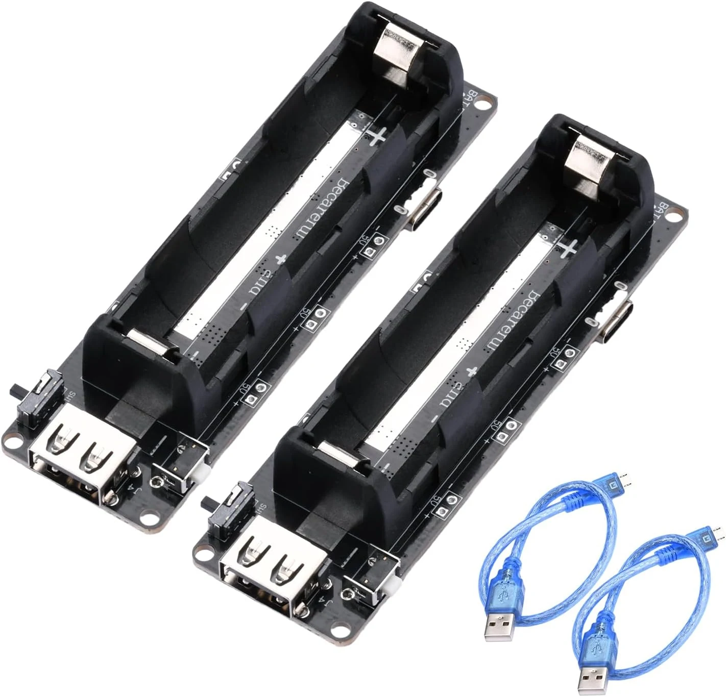 2Pcs 18650 Battery Holder Li-ion Battery with Single Compartment, 18650 battery bank & battery backup