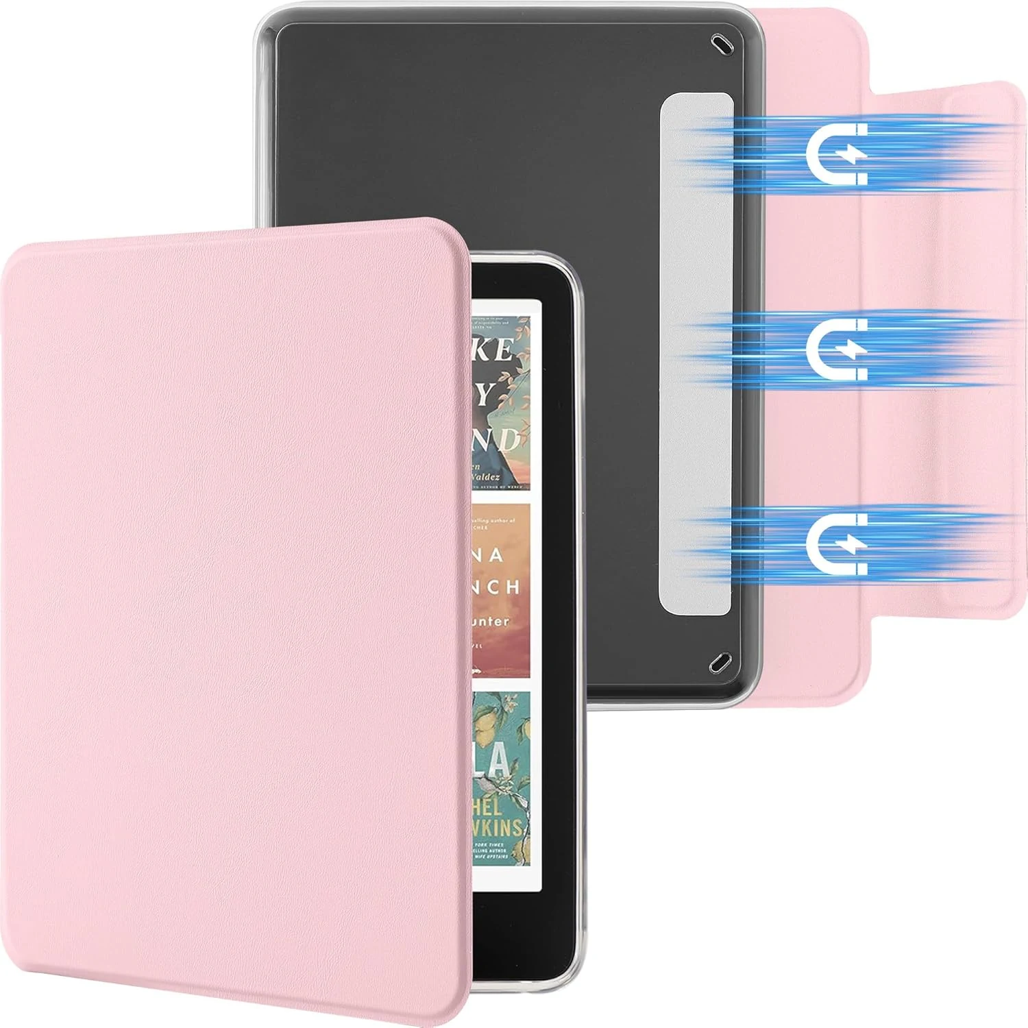 SESENSE Detachable Magnetic Case for 7'' Kindle Paperwhite 12th Gen 2024 and Kindle Colorsoft Signature Edition (Pink)