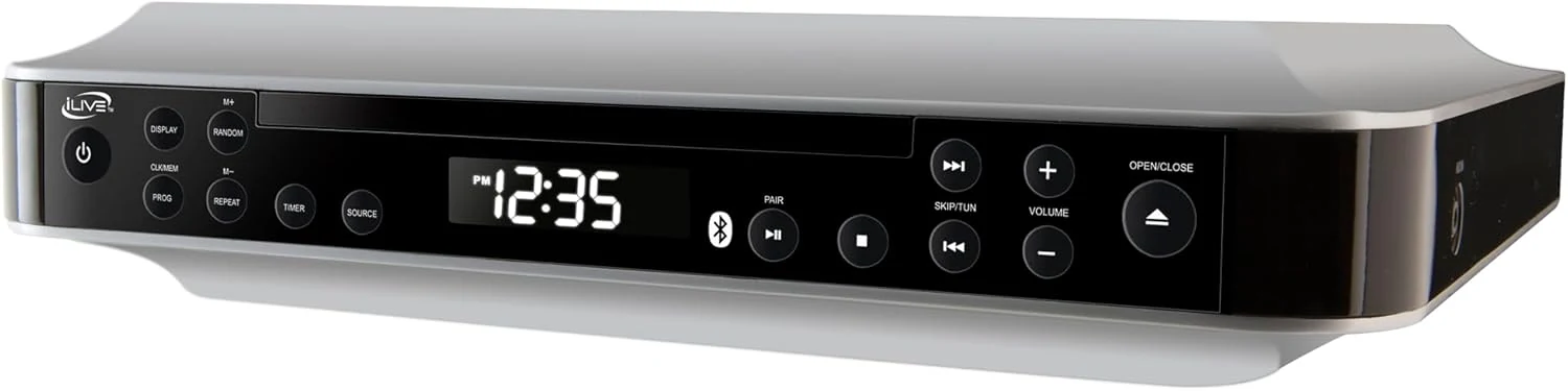 iLive Electronics iKBC384S Bluetooth Under the Cabinet Radio with CD Player