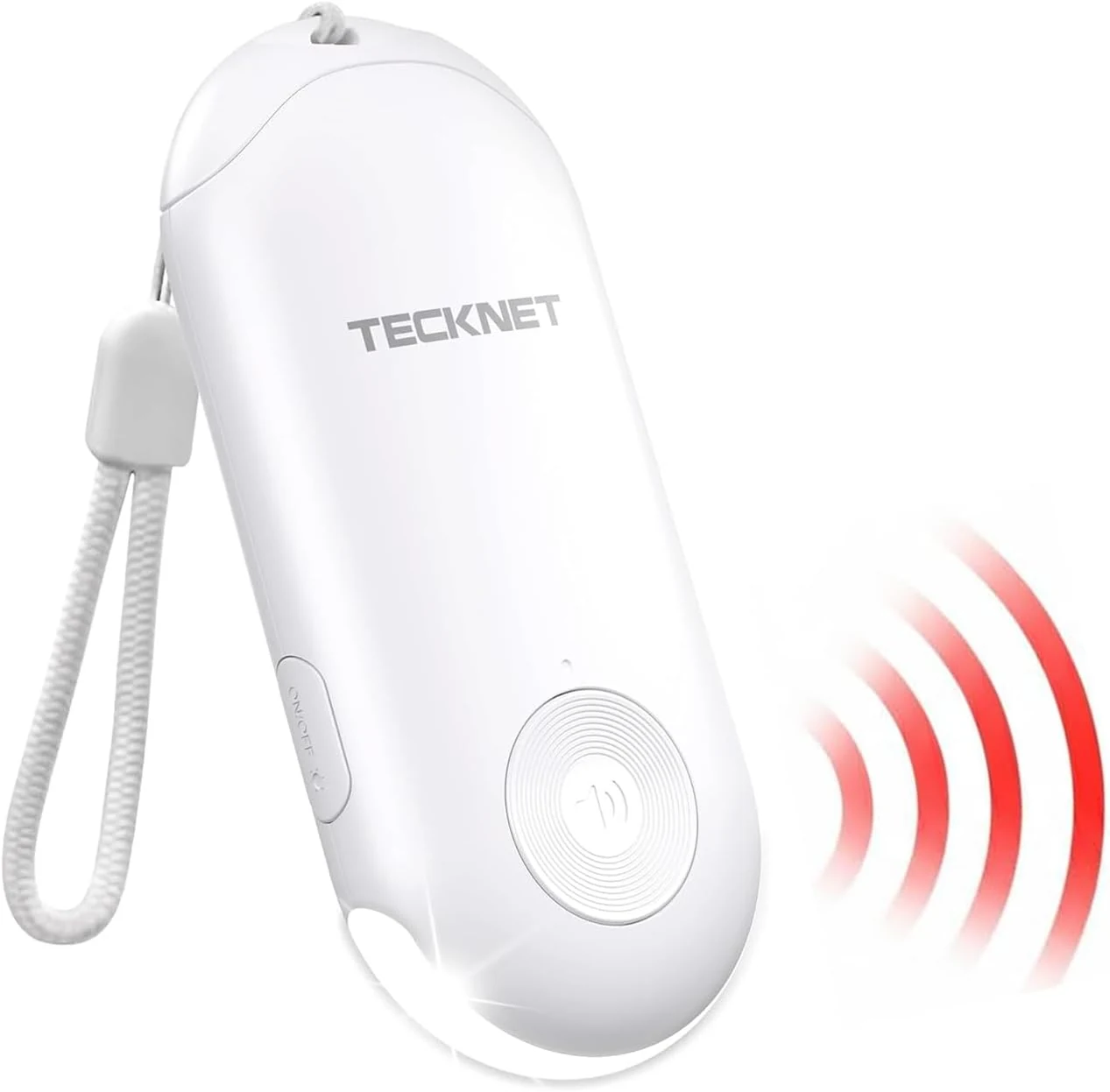 TECKNET Personal Safety Alarm, Rechargeable Personal Alarms for Women, 130dB extra loud siren & strobe light travel safe self defense alarm (White)