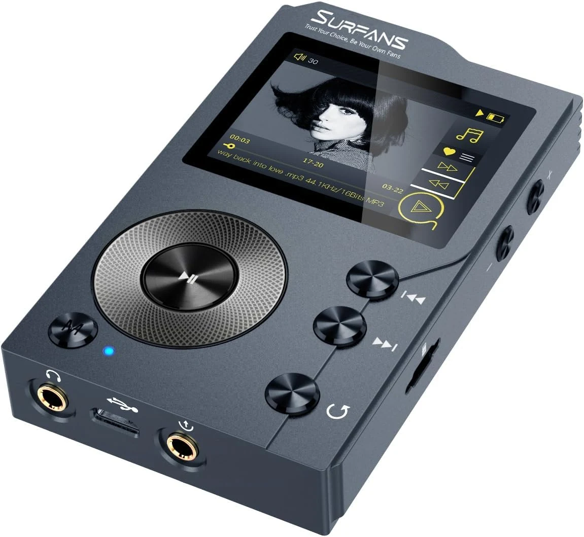 Surfans F20 HiFi MP3 Player with Bluetooth 5.2, Lossless DSD FLAC High Resolution Digital Audio Player