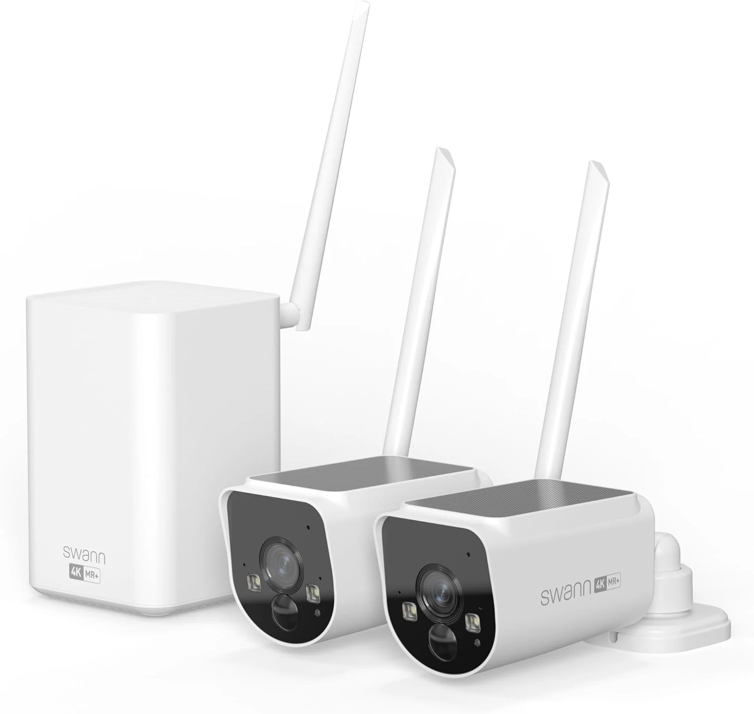 Swann MaxRanger4K™ Solar Wireless Security Camera System, 2-Pack 4K Cameras, Longest Range Wi-Fi HaLow™ up to 2000ft