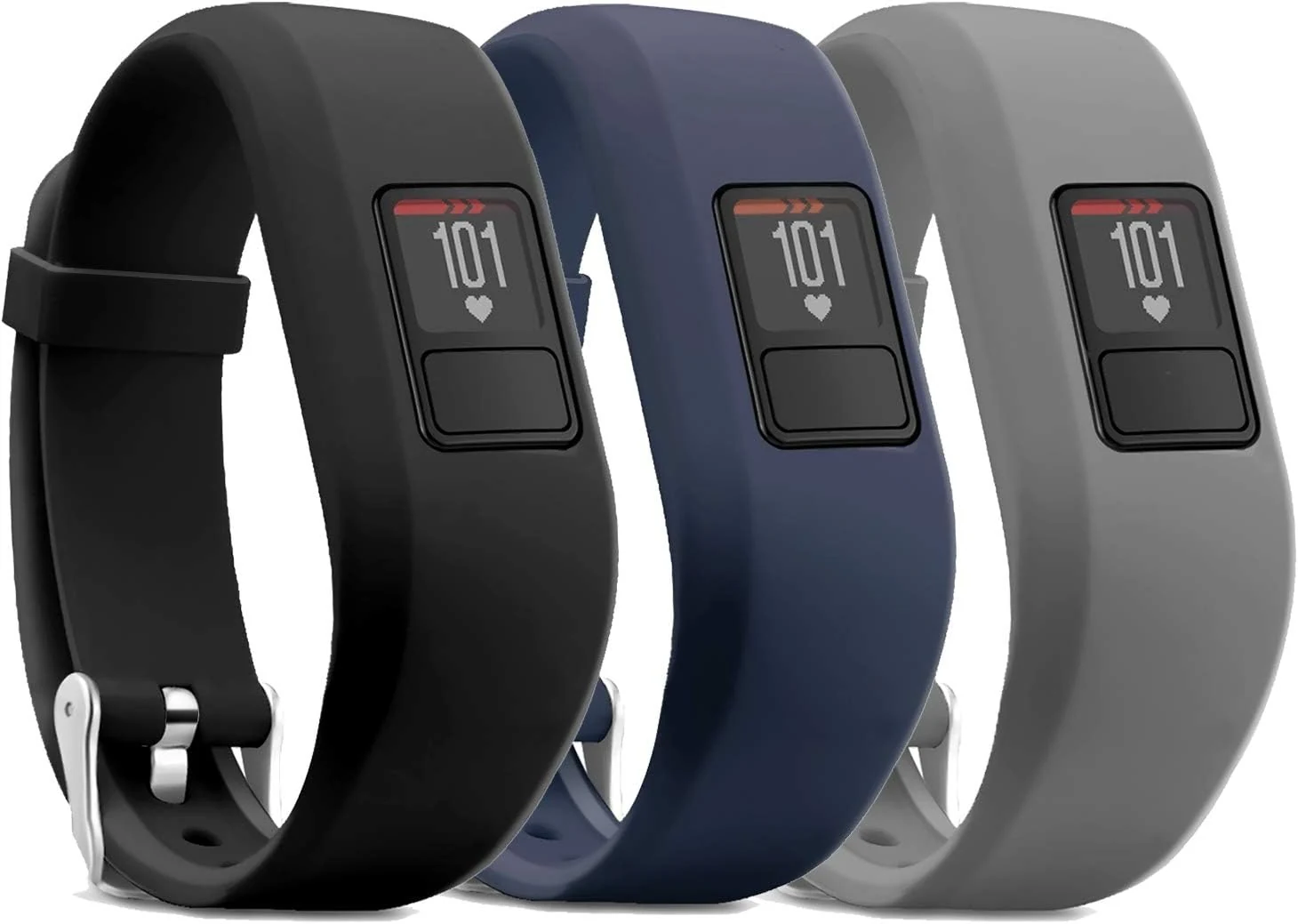 for Garmin Vivofit 3/jr/jr 2 Bands, Adjustable Replacement Wristbands with Watch Buckle for Kids Women Men