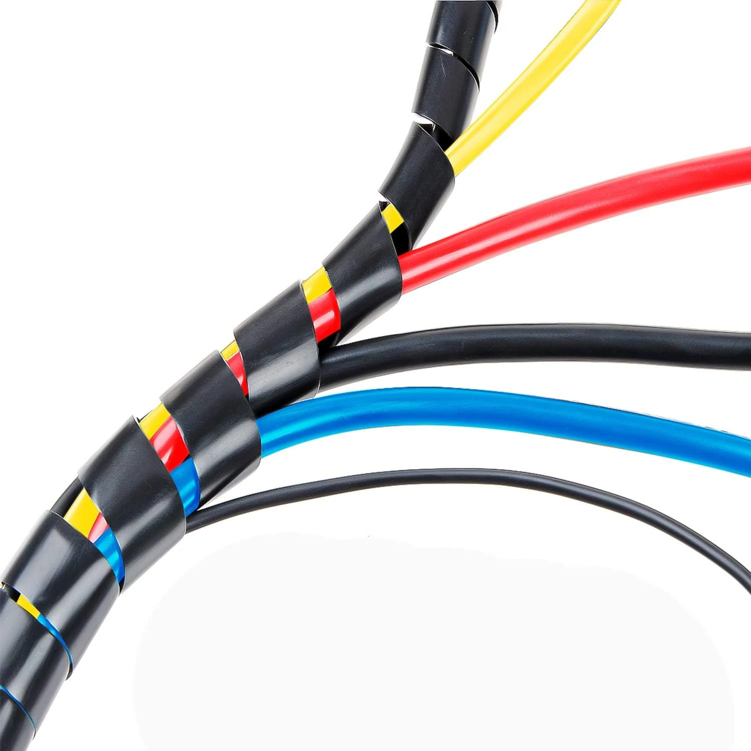 20Ft XHF 1/2" Spiral Cable Wrap 12mm(Wrapping Range:9mm-65mm)