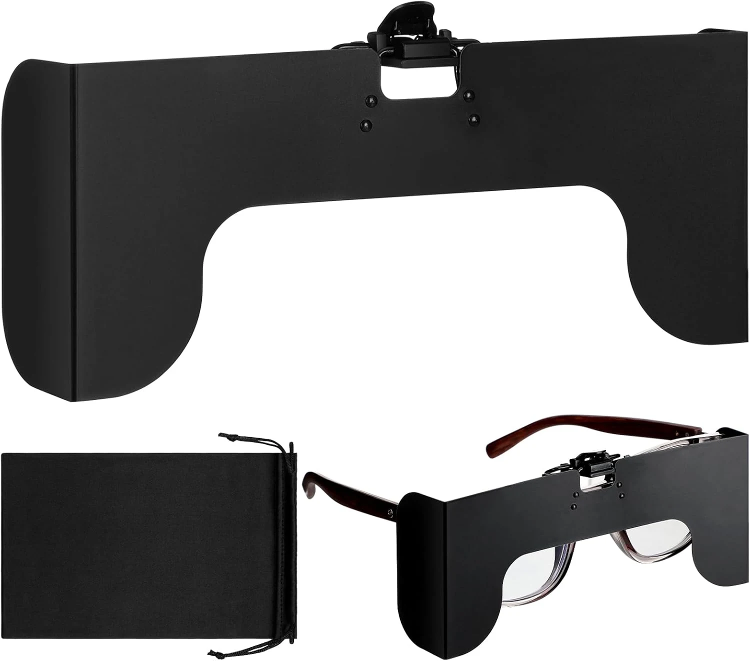 Lingvee view limiting device clip-on visor with soft case (black)