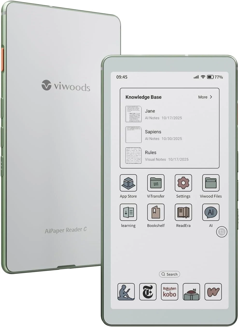 VIWOODS 6.13'' AiPaper Reader C with Color Display, E Ink