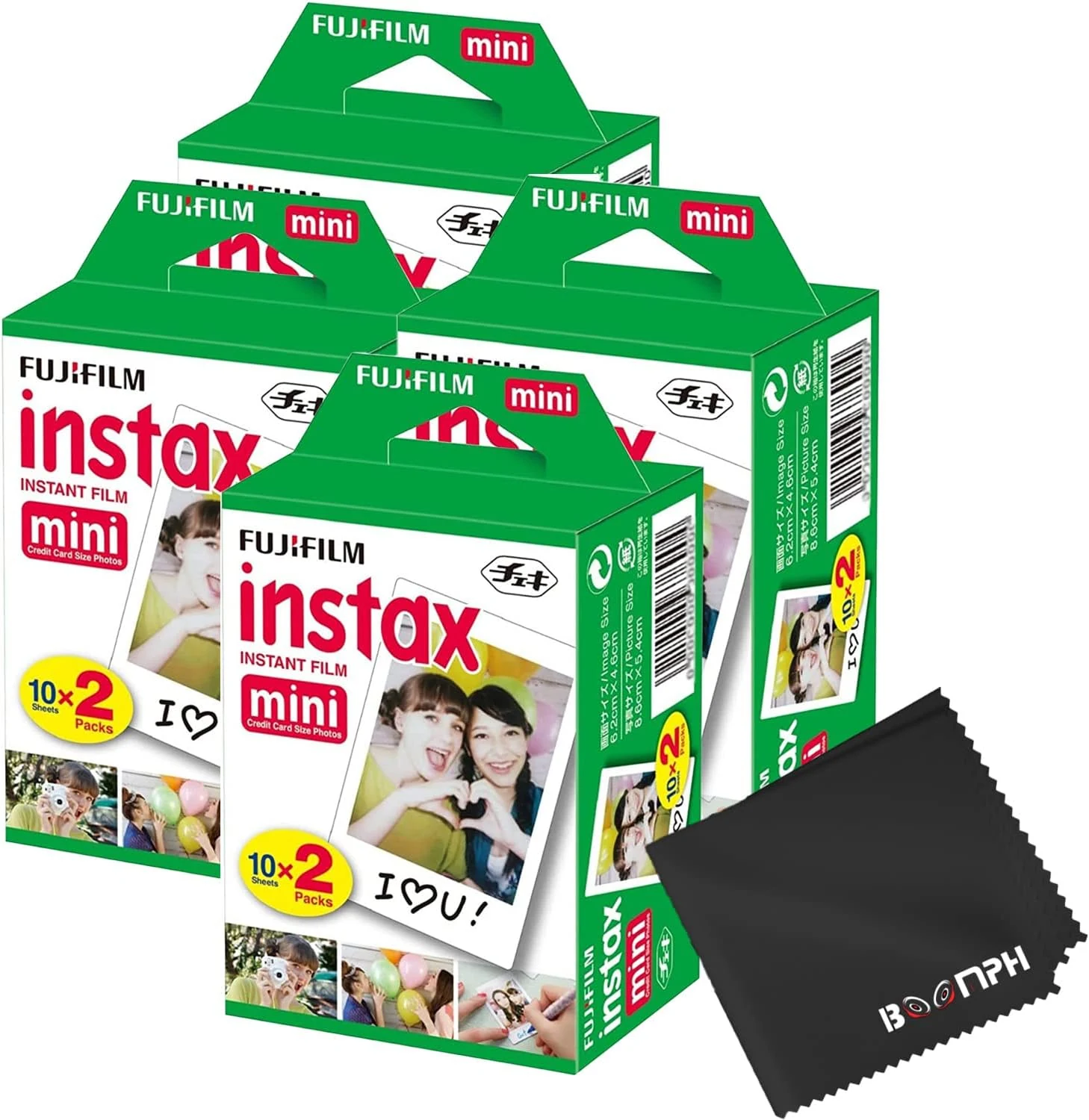 Fujifilm Instax Mini Instant Camera Film (80 Shots, 10 Sheets x 8)