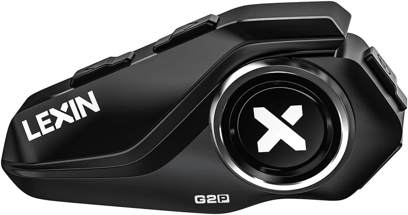 LEXIN G2P Motorcycle Helmet Bluetooth Headset, Group Intercom Communication System, FM Radio/ 6 Shells/Universal Pairing/Private Talk/Noise Cancellation, Fit for Snowmobile/ATV, 1 Pack