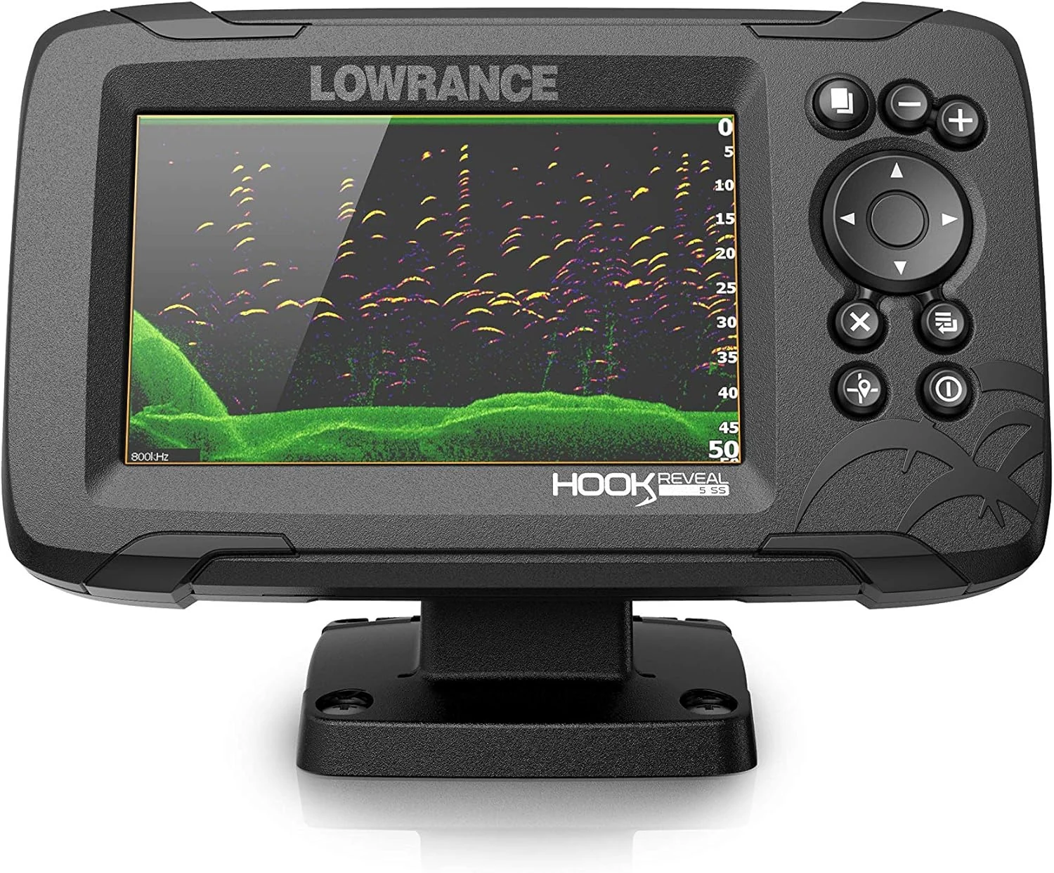 Lowrance HOOK Reveal 5 SplitShot - 5-inch Fish Finder with SplitShot Transducer, Preloaded C-MAP US Inland Mapping