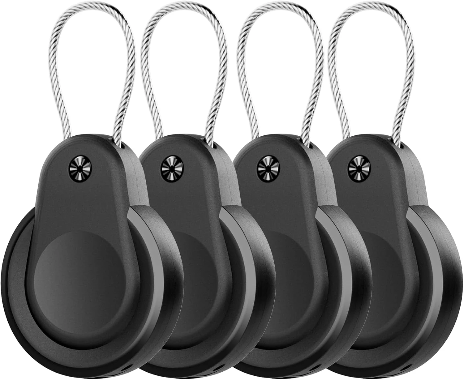 holixcase Waterproof for AirTag Holder 1st/2nd 4 Pack Lock Case Keychain