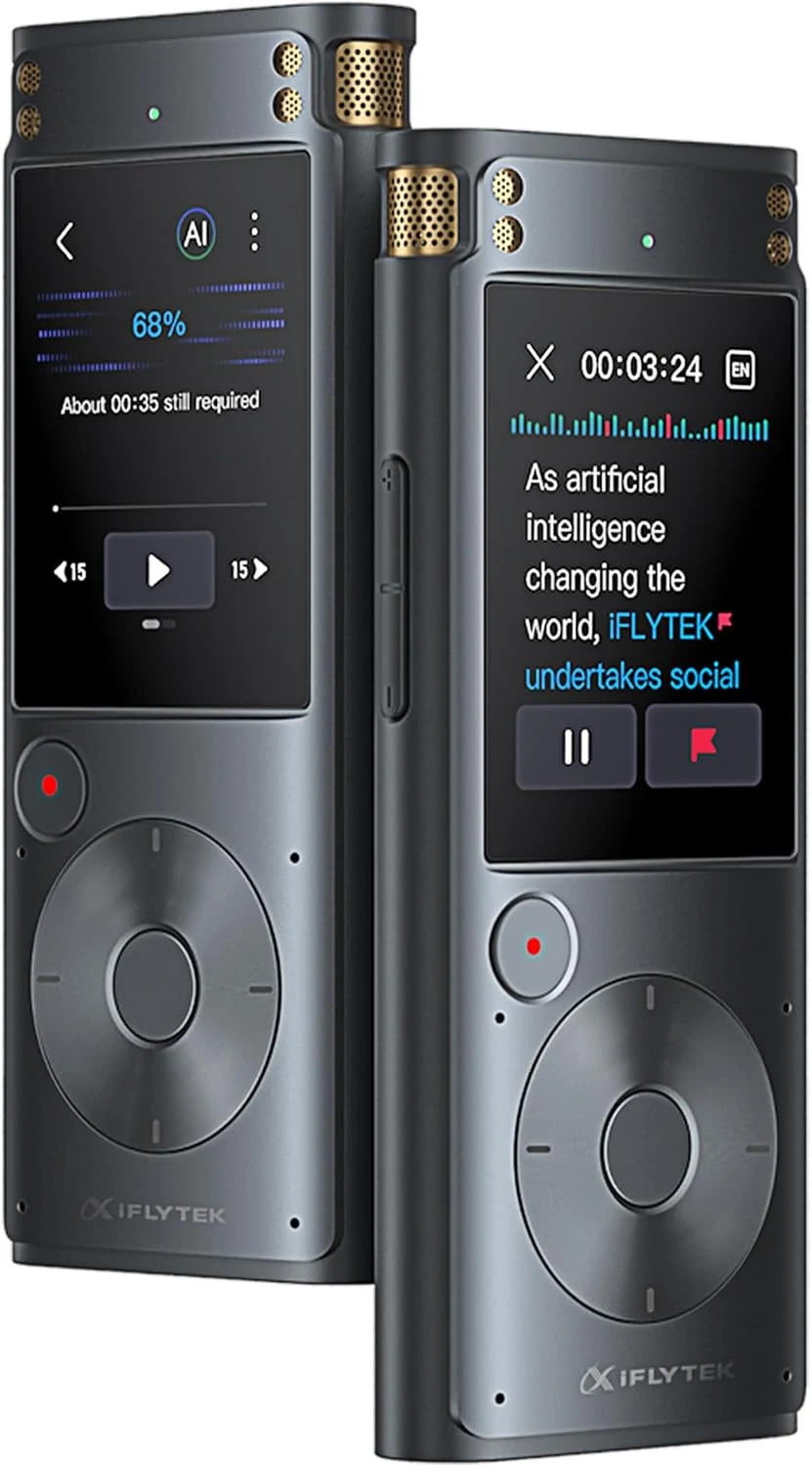 iFLYTEK Offline Voice Recorder with Playback, Secure Digital Recorder with AI Transcription