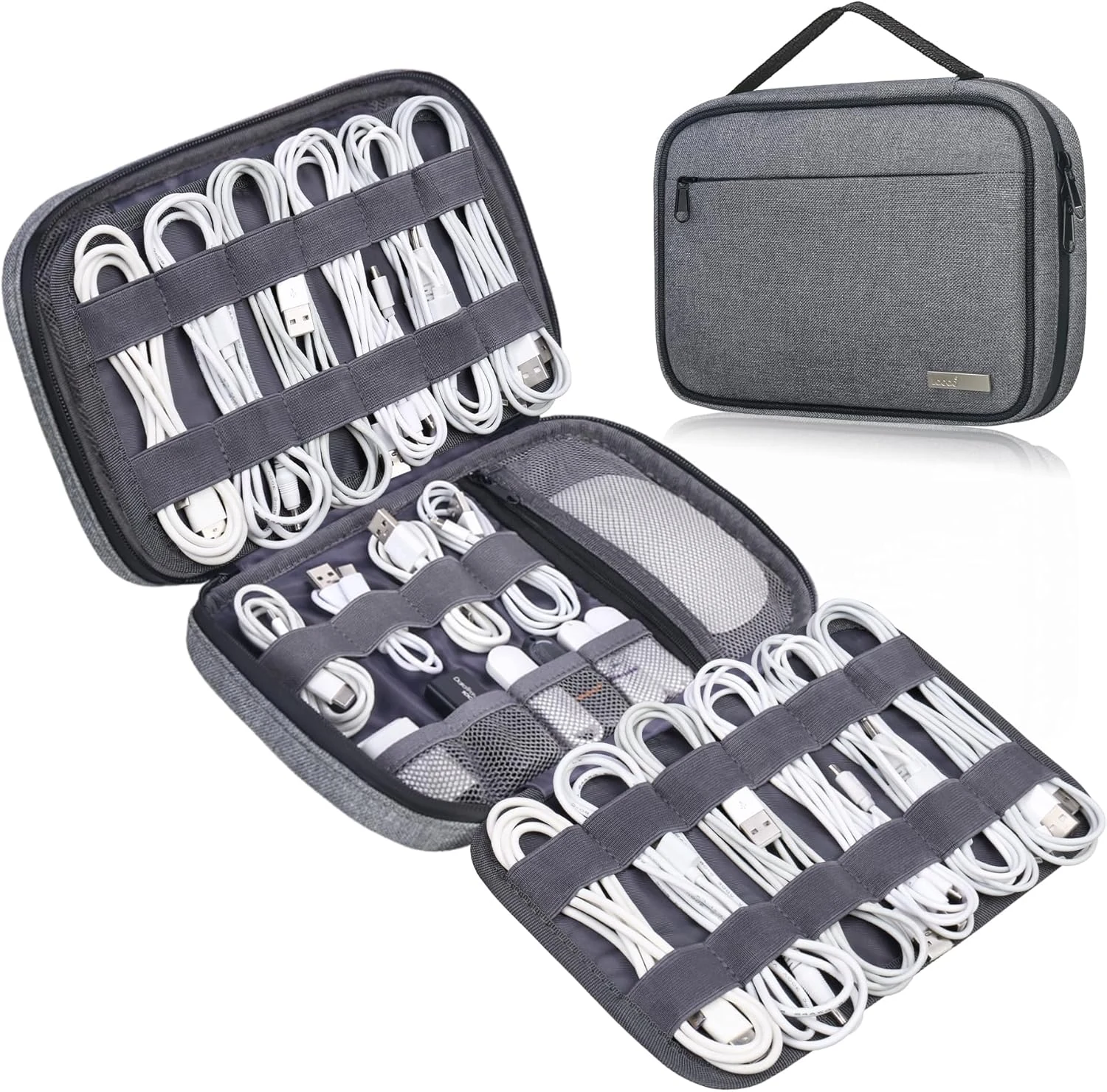 Lacdo Cord Organizer Travel, Cable Organizer Bag Case, Portable Electronics Organizer travel Case