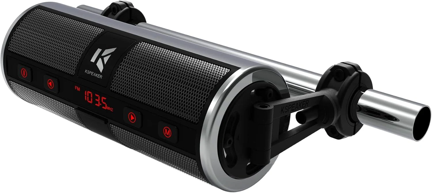 KSPEAKER Motorcycle Speakers Bluetooth Waterproof Radio Audio System Built-in Amplifier