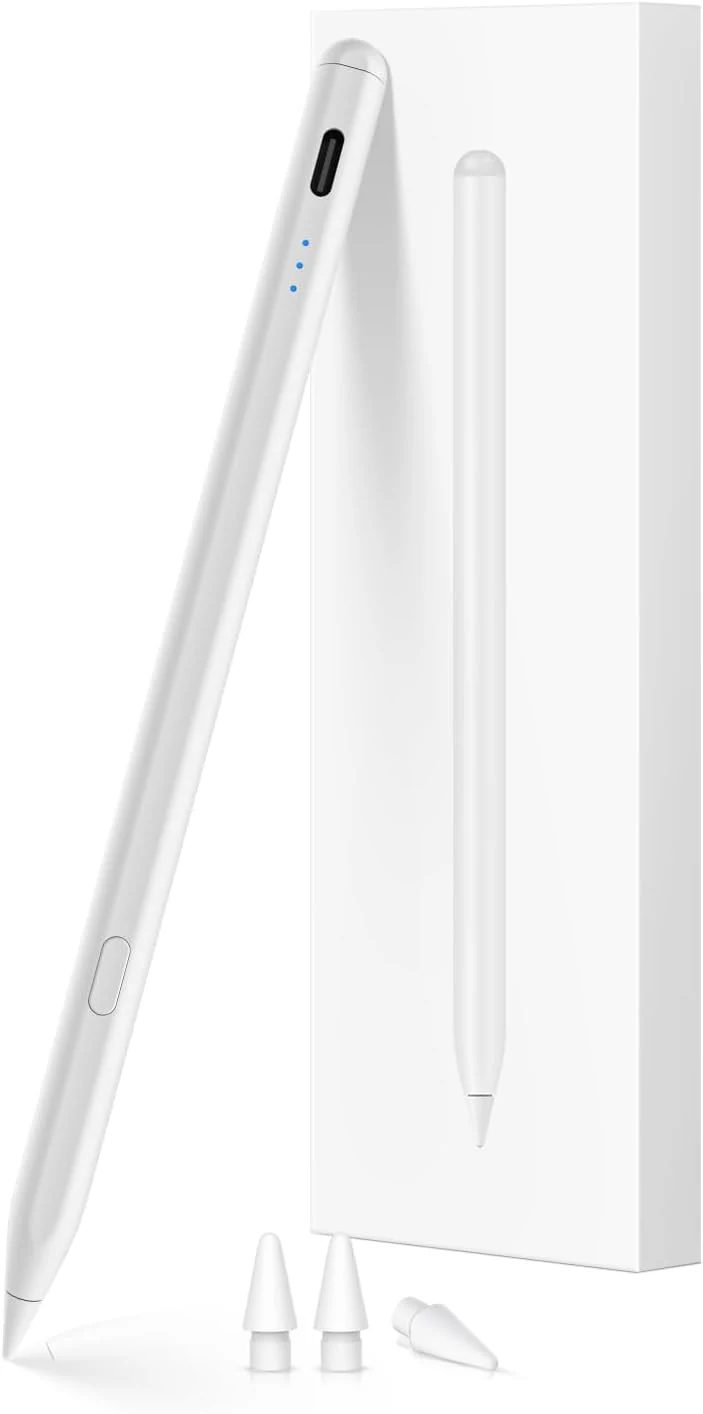 KEEPRO Stylus Pen for iPad 2018-2026, USB-C Fast Charging Pencil, Pixel-Perfect Tilt Sensitivity
