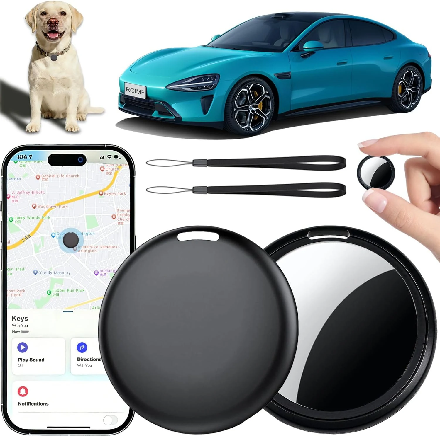 GPS Tracker for Vehicles No Subscription (iOS Only) (RGIMF)