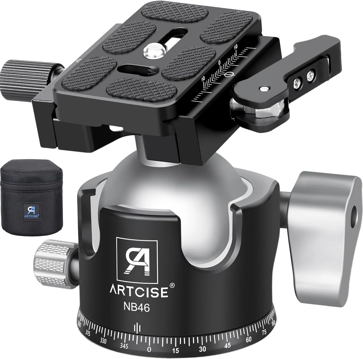 46mm Low ProfileTripod Ball Head with Lever Release ARTCISE Heavy Duty Ball Head with Arca Swiss Quick Release Plate