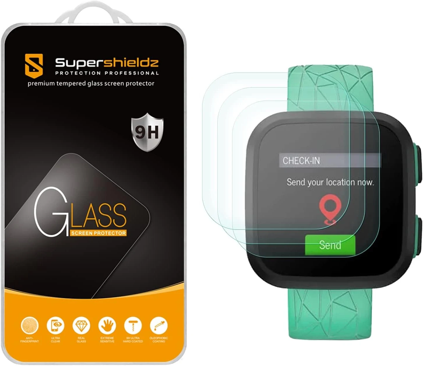 Supershieldz (3 Pack) Designed for Garmin Bounce Tempered Glass Screen Protector