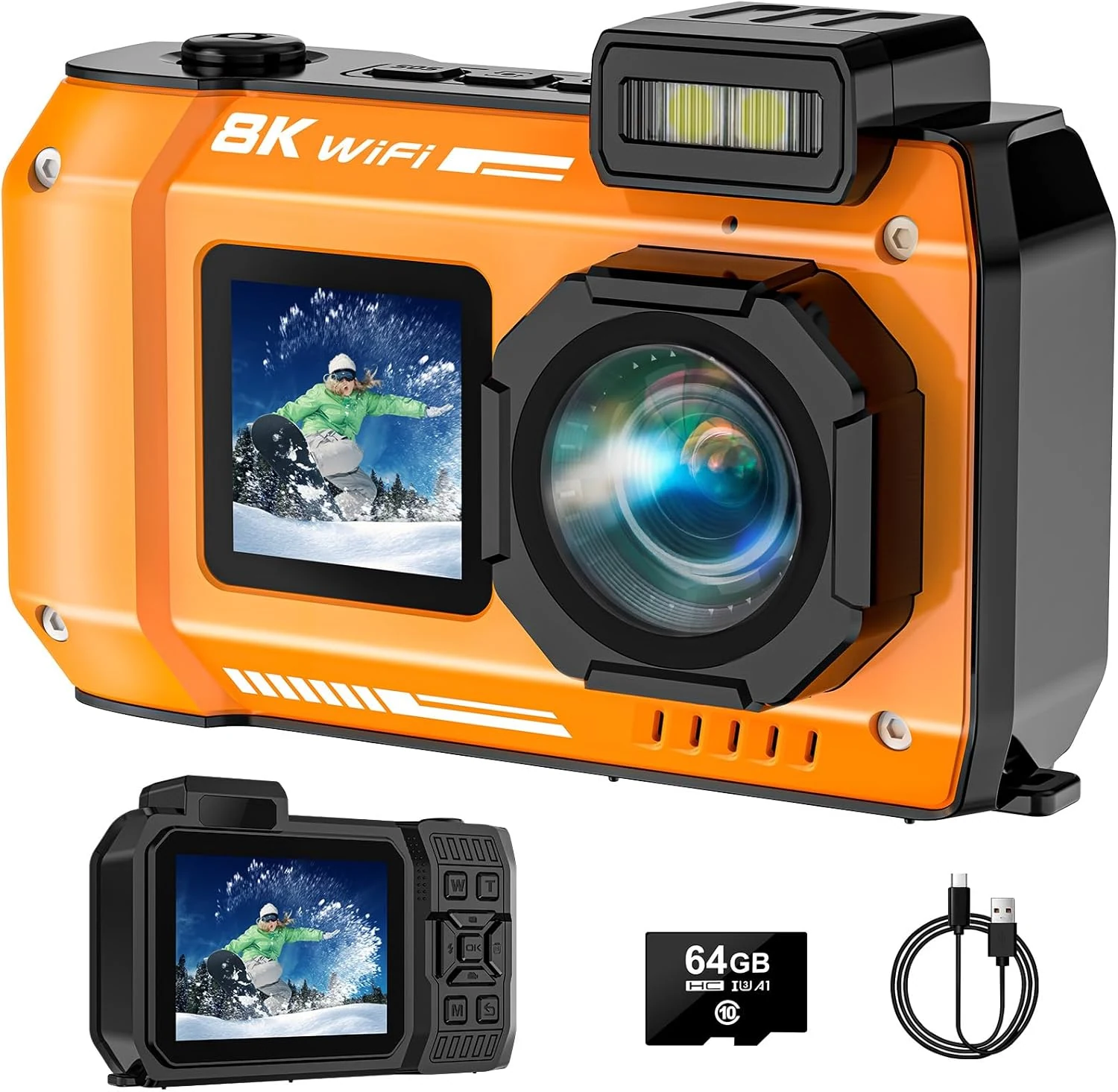 UHD 8K Underwater Camera, 70MP 33FT WiFi Waterproof Digital Camera review