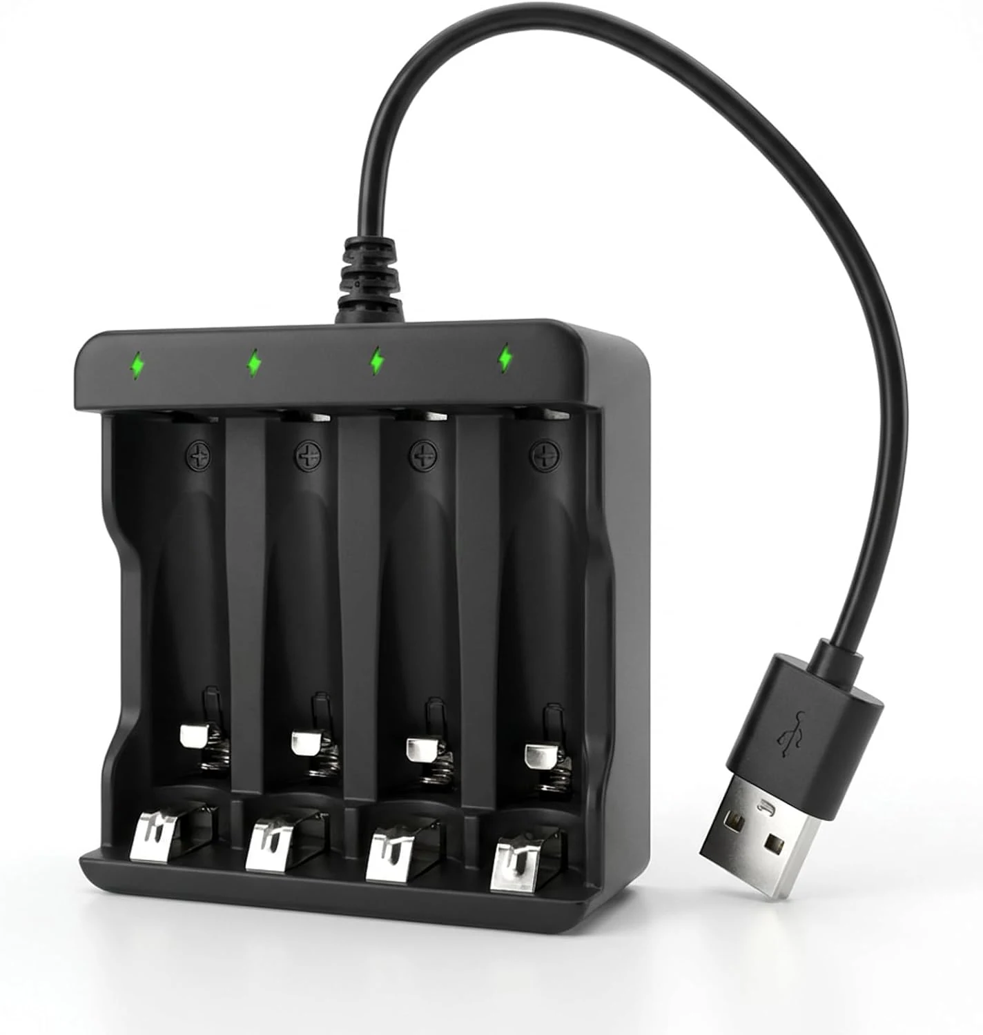 BEVIGOR 4 Bay AA AAA Battery Charger, USB High Speed