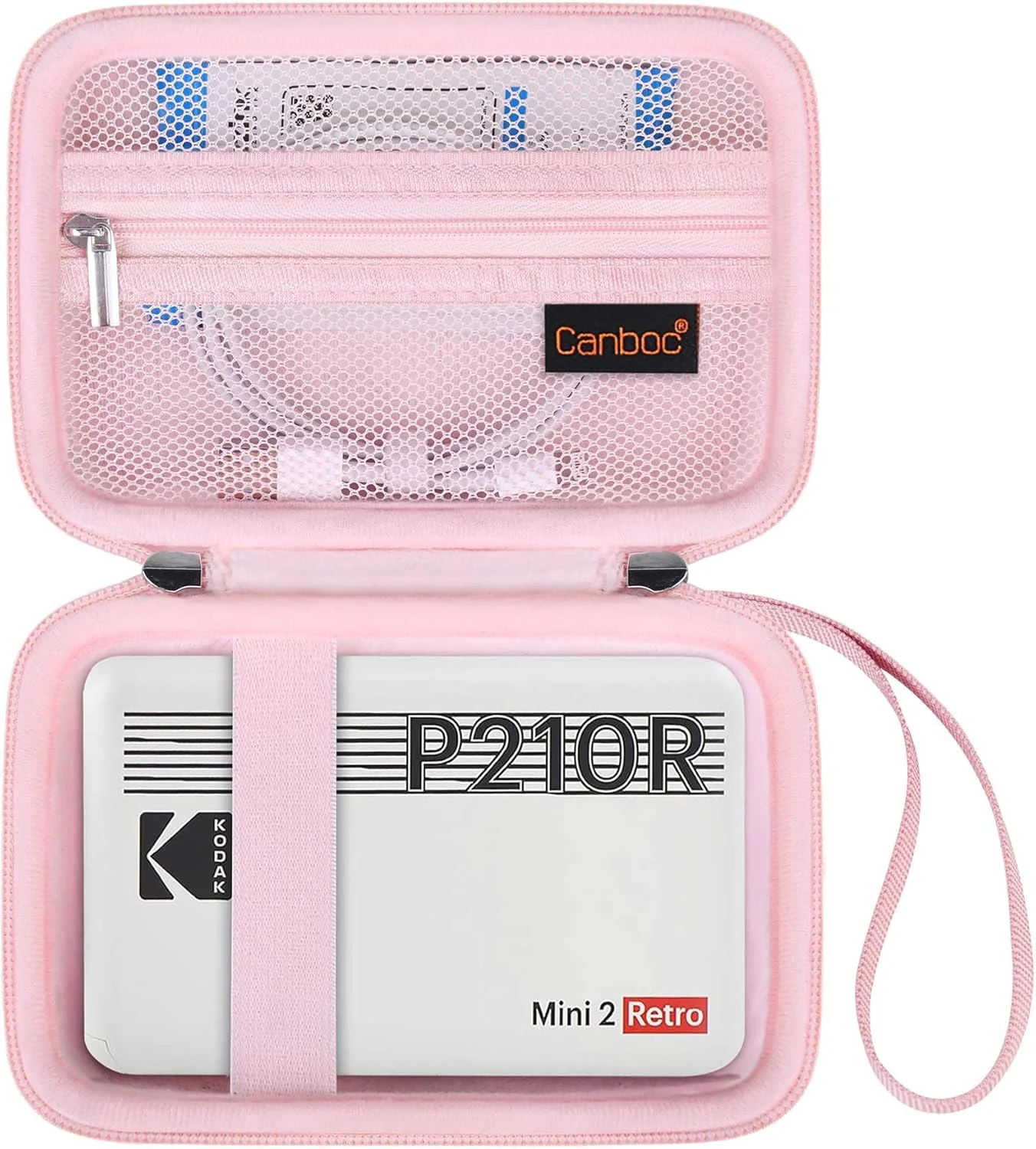 Canboc Carrying Case for KODAK Mini 2 Retro 4PASS Portable Photo Printer/KODAK Mini Shot 2 Retro 4PASS 2-in-1 Instant Digital Camera (Pink)