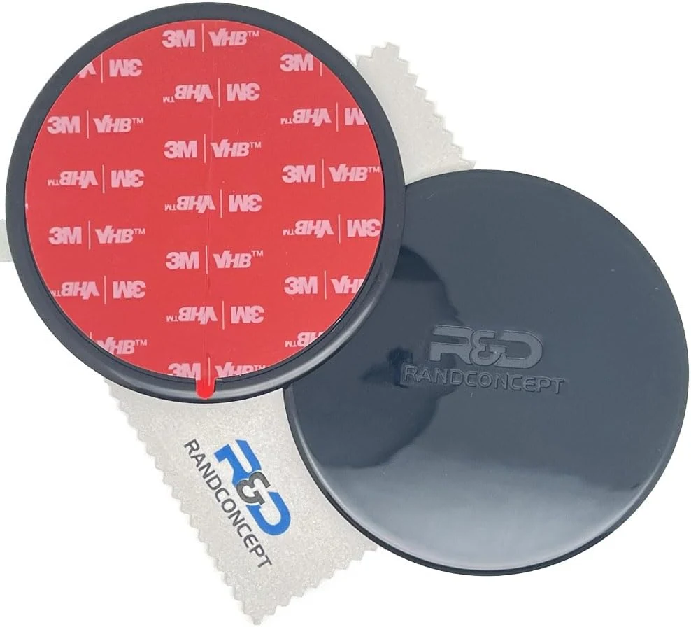 95mm Adhesive Dashboard Pad Mounting Disk with Adhesive for Suction (2-Pack)