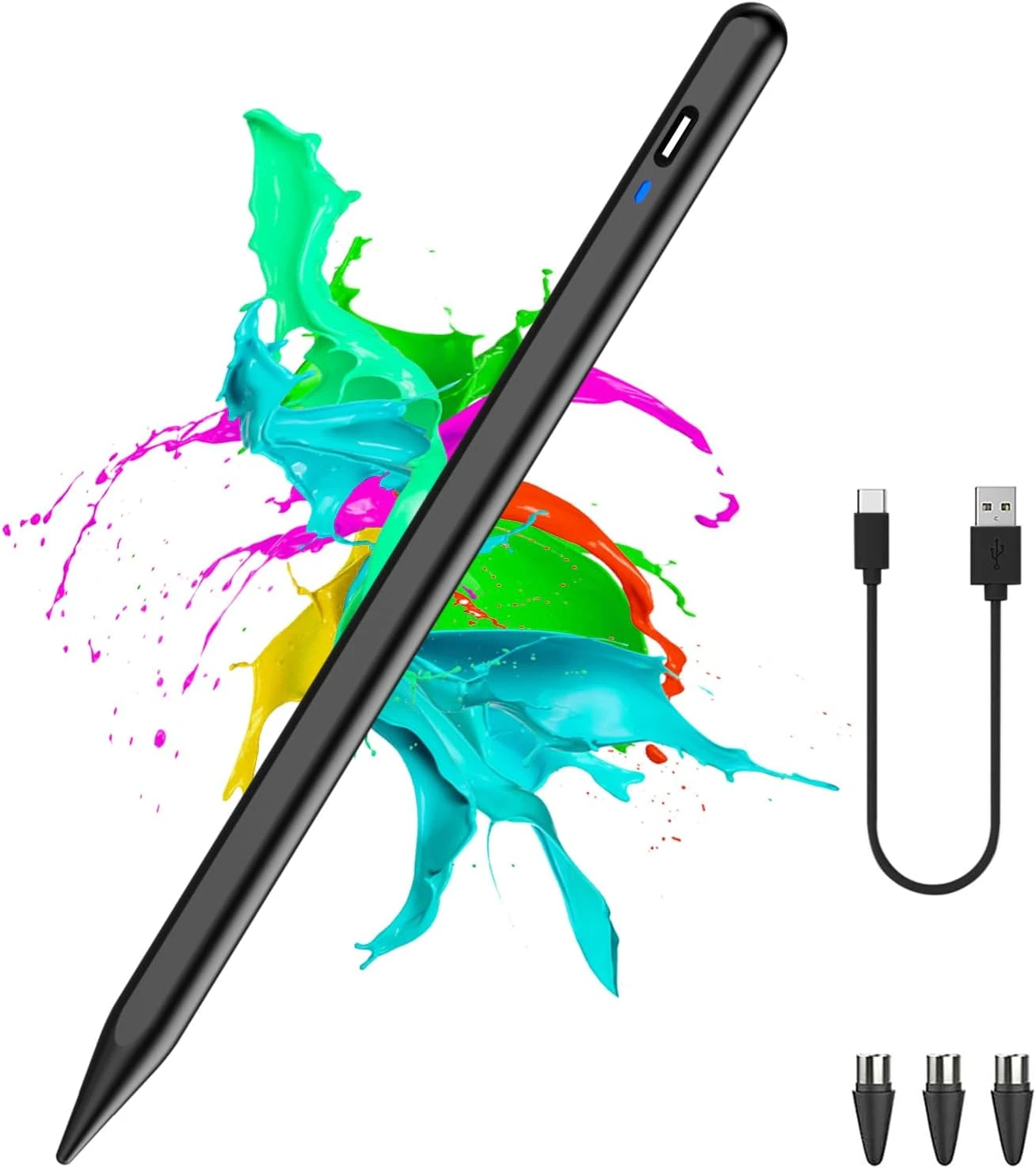 Luntak Stylus Pen for Android Tablet, Tablet Pencil for iOS/Android (Rechargeable Active)